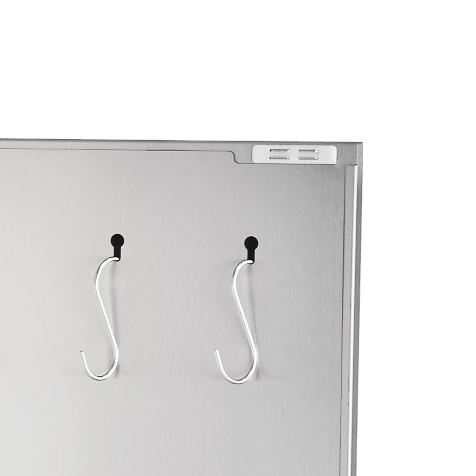 BBQ Access Door, 31W x 24H Inch Double Outdoor Kitchen Door, Stainless Steel Flush Mount Door, Double Wall Vertical Door with Handles and Hooks, for BBQ Island, Grilling Station, Outside Cabinet