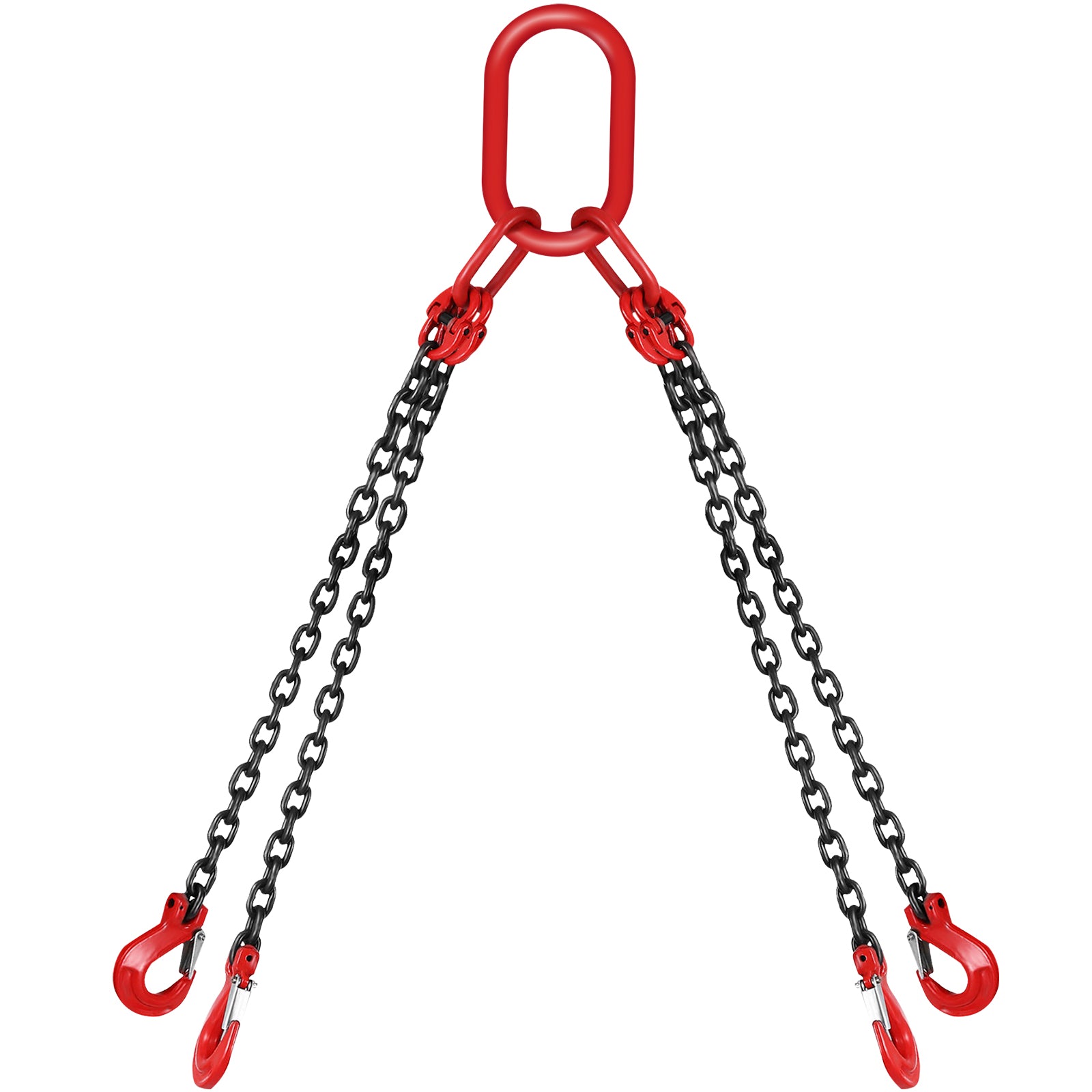 5Ft Chain Sling 5/16 Inch X 5 Ft Engine Lift Chain G80 Alloy Steel Engine Chain Hoist Lifts 3 Ton with 4 Leg Grab Hooks