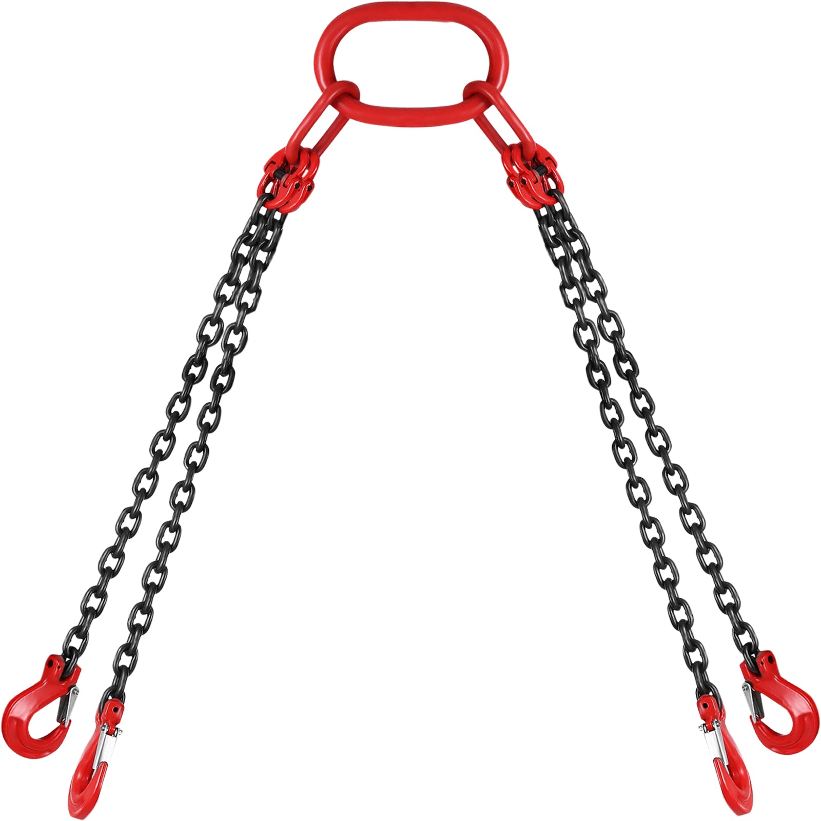 5Ft Chain Sling 5/16 Inch X 5 Ft Engine Lift Chain G80 Alloy Steel Engine Chain Hoist Lifts 3 Ton with 4 Leg Grab Hooks