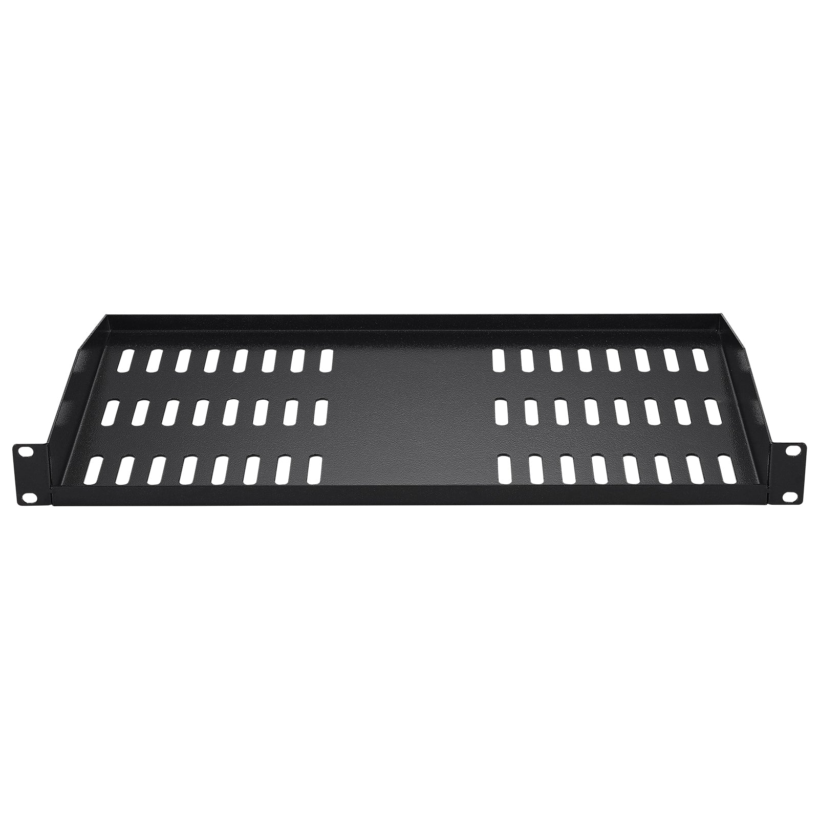2PCS 1U Server Rack Shelf 10"/254 mm Depth Vented Rack Mount Shelf Tray