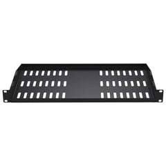 2PCS 1U Server Rack Shelf 10"/254 mm Depth Vented Rack Mount Shelf Tray