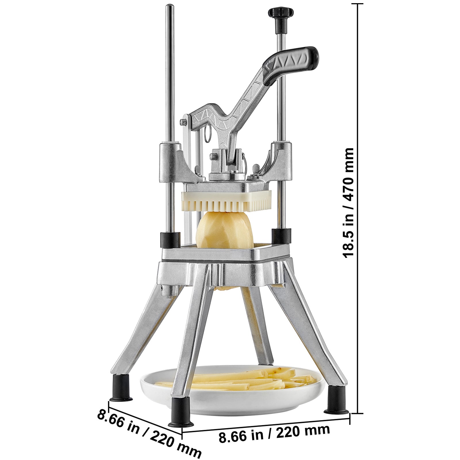 Commercial Chopper Commercial Vegetable Chopper with 4 Blades Fruits Dicer