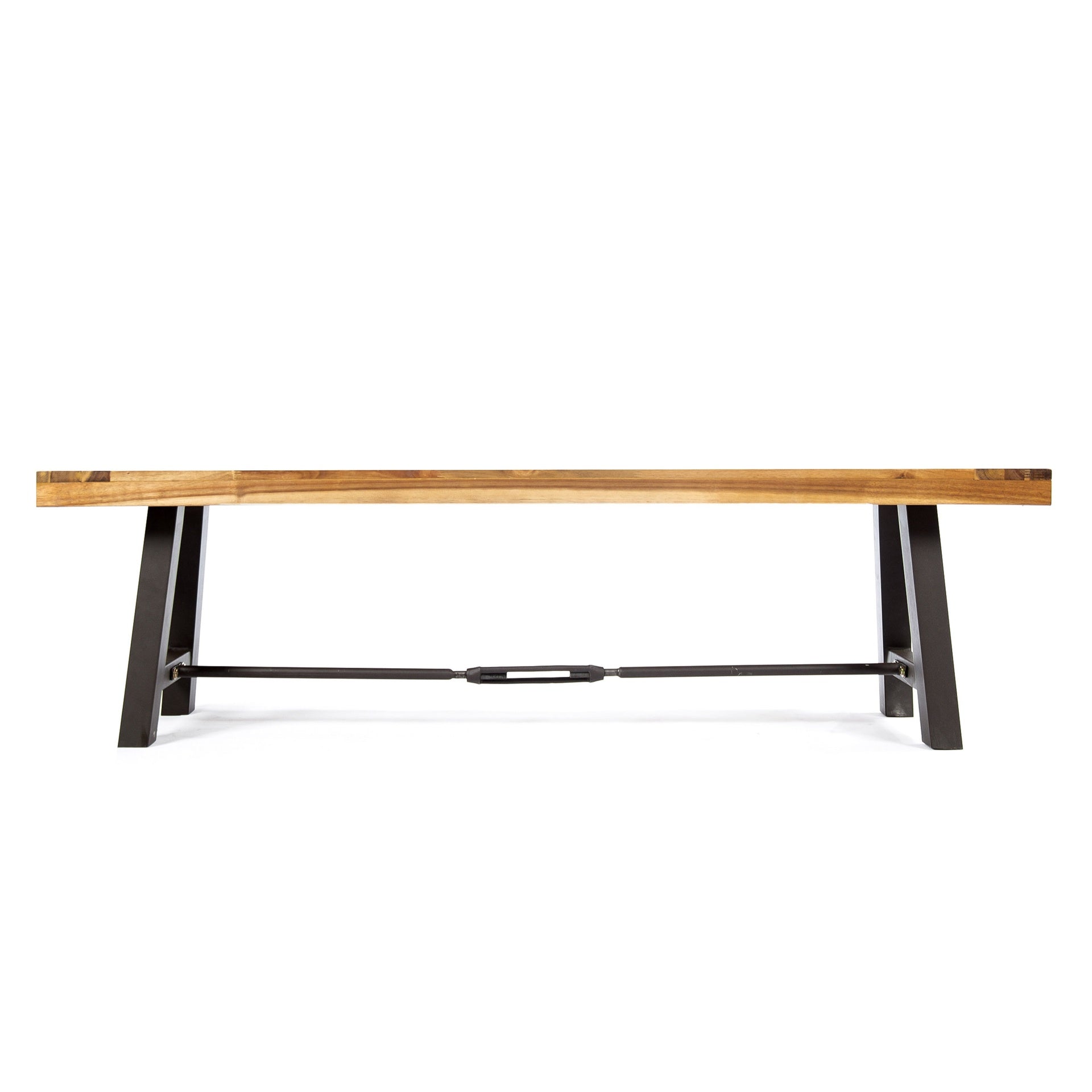 Acacia Wood Outdoor Dining Bench, Patio Backless Bench