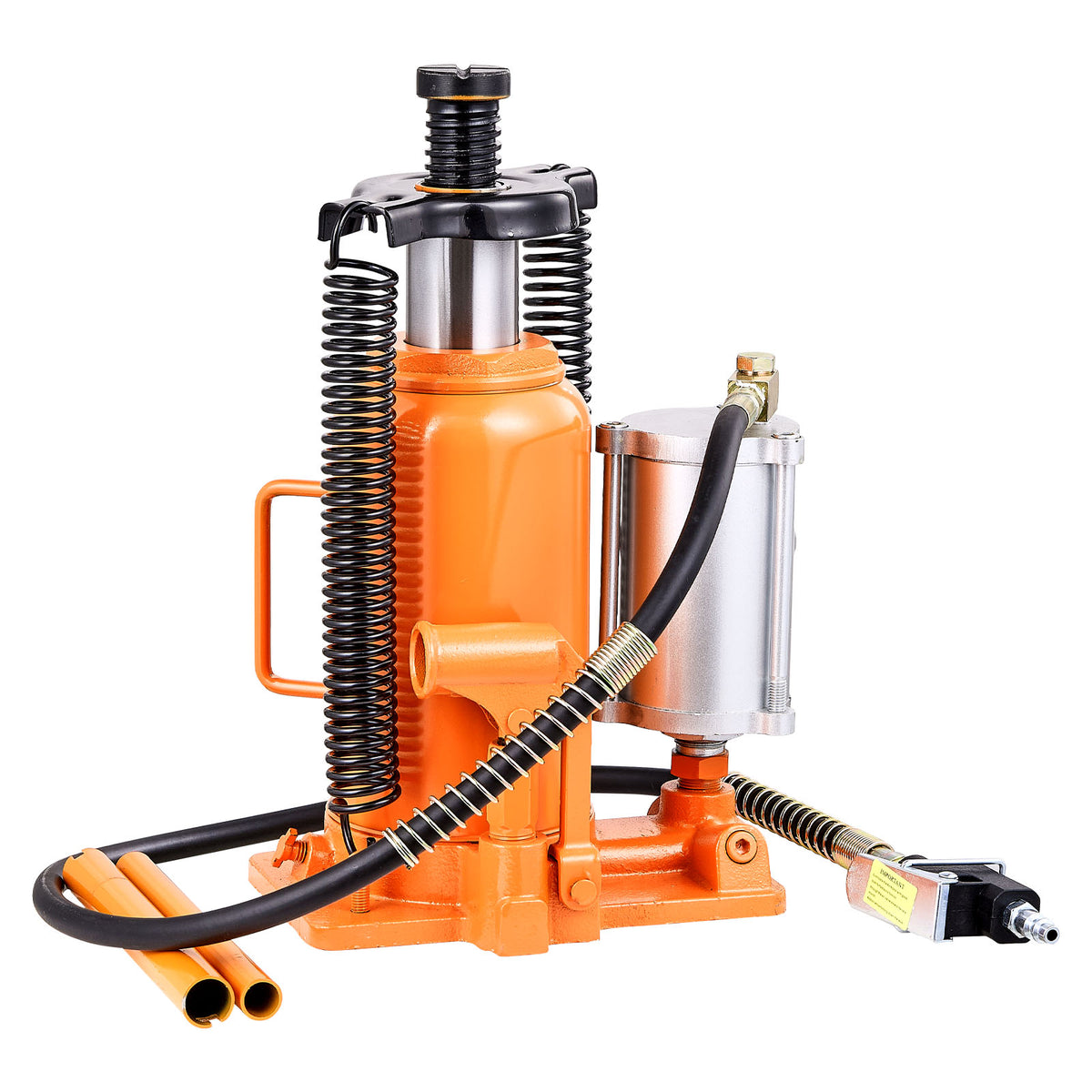 Air Hydraulic Bottle Jack, 20 Ton (44092 lbs) Capacity, 10.2-19.5 Inch Lifting Range, Pneumatic/Manual Heavy Duty Welded Bottle Jack with Pump for Car, SUV, Pickup, Truck, RV Auto Repair, Orange