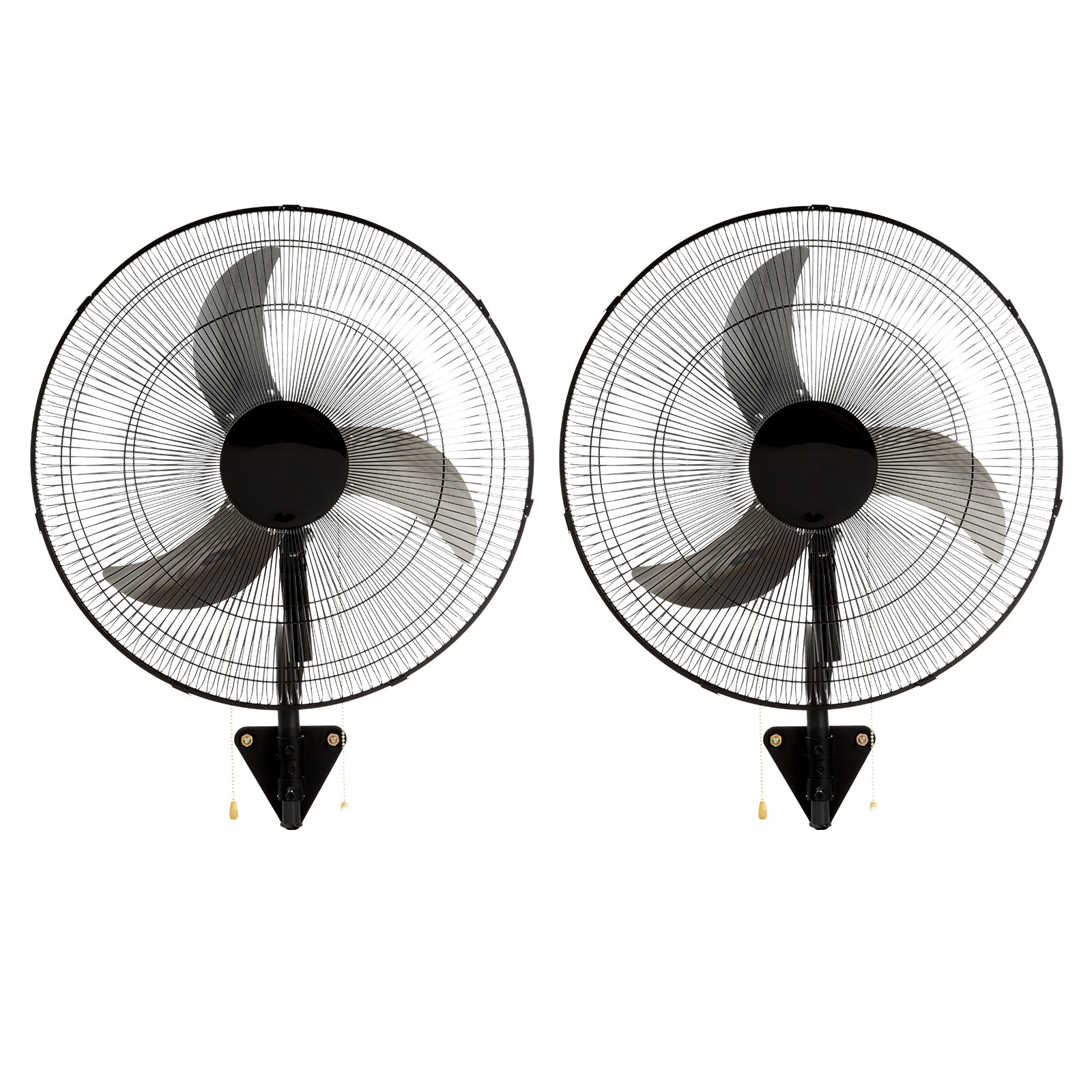 Wall Mount Fan, 2 PCS 18 inch Oscillating, 3-speed High Velocity Max. 4000 CFM Industrial Wall Fan for Indoor, Commercial, Residential, Warehouse, Greenhouse, Workshop, Basement, Garage,Black