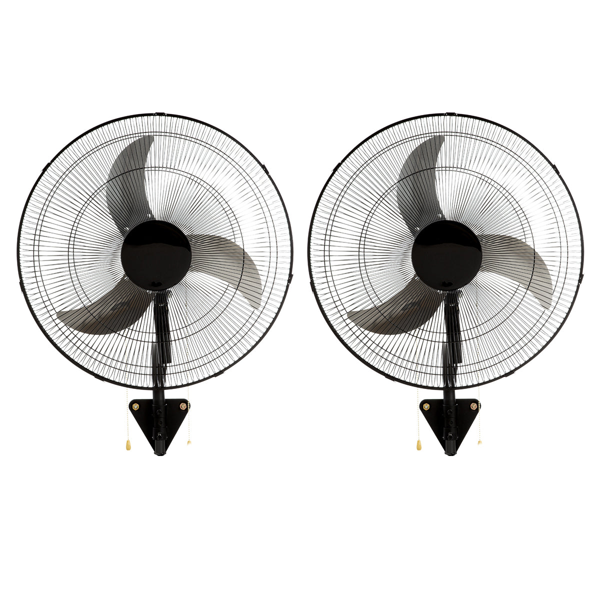 Wall Mount Fan, 2 PCS 18 inch Oscillating, 3-speed High Velocity Max. 4000 CFM Industrial Wall Fan for Indoor, Commercial, Residential, Warehouse, Greenhouse, Workshop, Basement, Garage,Black