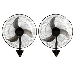 Wall Mount Fan, 2 PCS 18 inch Oscillating, 3-speed High Velocity Max. 4000 CFM Industrial Wall Fan for Indoor, Commercial, Residential, Warehouse, Greenhouse, Workshop, Basement, Garage,Black