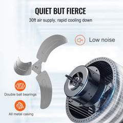 Wall Mount Fan, 2 PCS 18 inch Oscillating, 3-speed High Velocity Max. 4000 CFM Industrial Wall Fan for Indoor, Commercial, Residential, Warehouse, Greenhouse, Workshop, Basement, Garage,Black