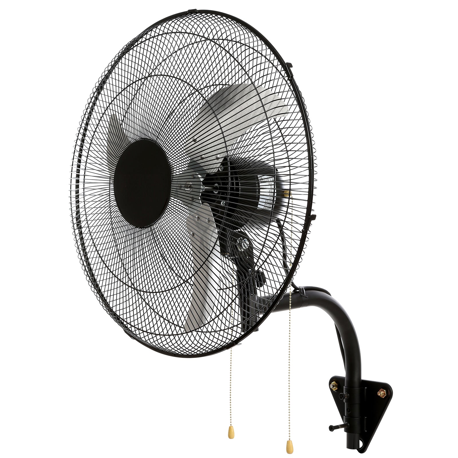Wall Mount Fan, 2 PCS 18 inch Oscillating, 3-speed High Velocity Max. 4000 CFM Industrial Wall Fan for Indoor, Commercial, Residential, Warehouse, Greenhouse, Workshop, Basement, Garage,Black
