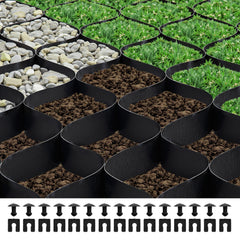 Ground Grid 2-Inch Depth Geocell Grid 26.87x3.94 FT / 8200x1200 mm for Gravel