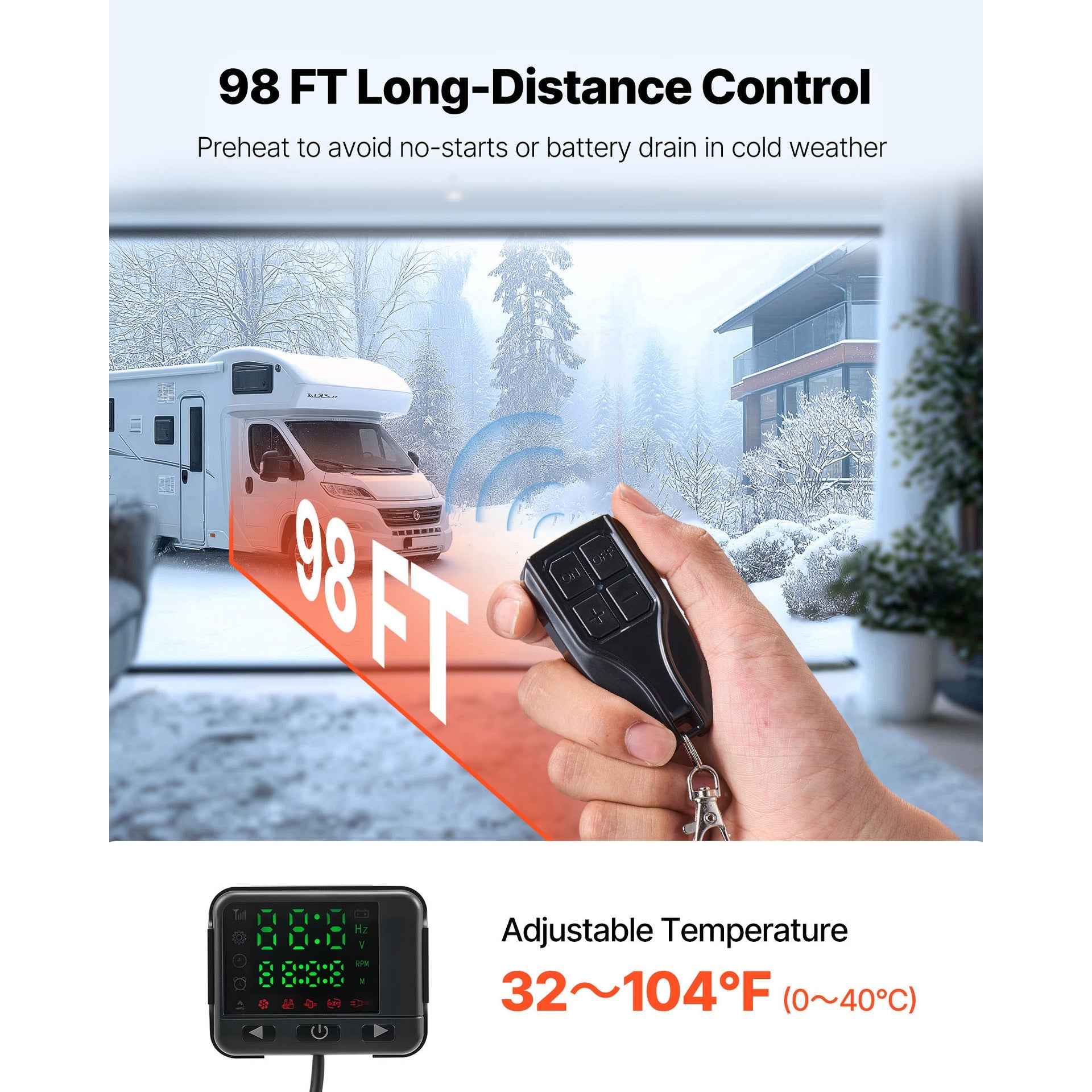 Diesel Air Heater Diesel Parking Heater 8 kW DC 12-24 V Digital Display