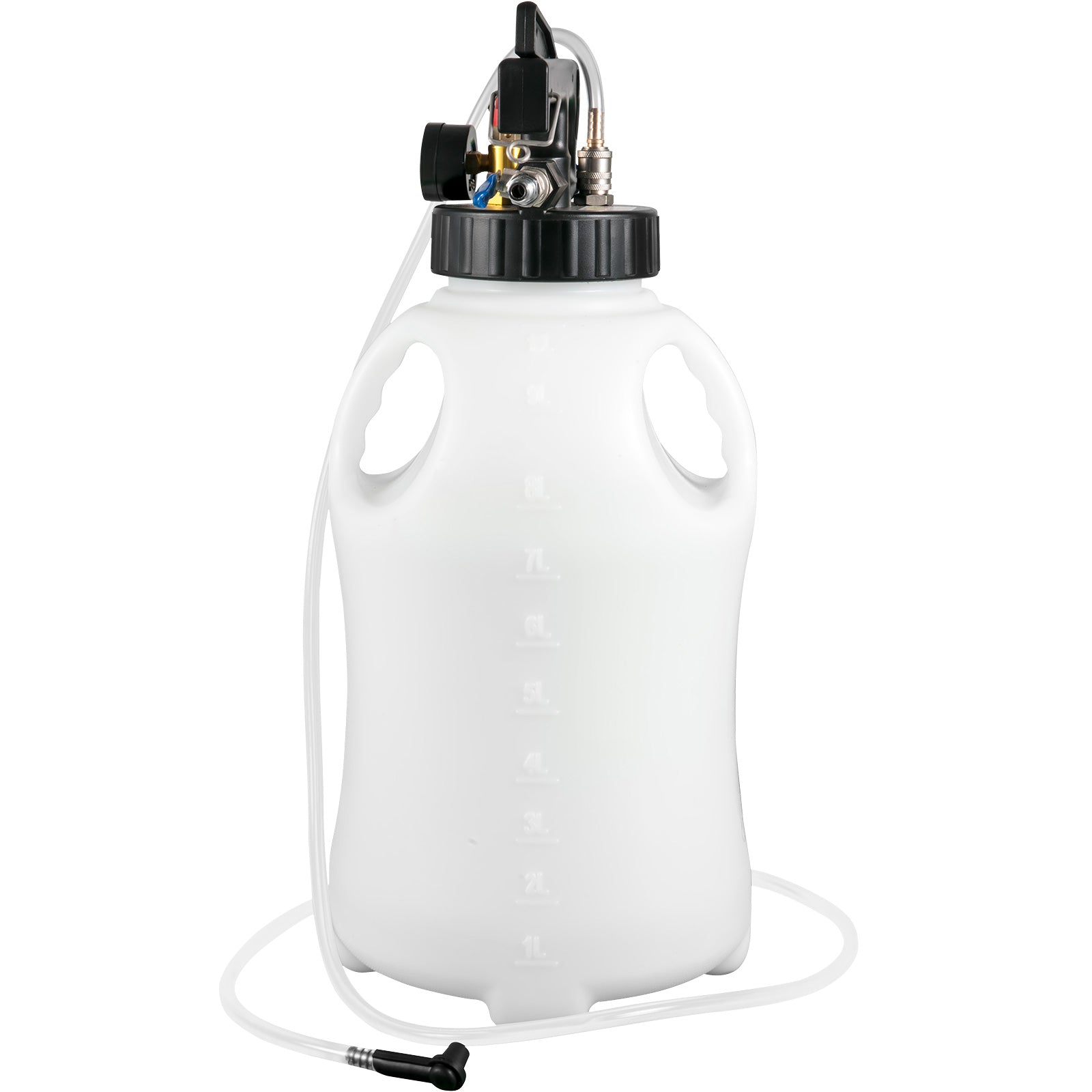 Transmission Fluid Pump 2 Way Manual ATF Refill System Dispenser, Oil and Liquid Extractor 10 Liter Large Capacity, Automatic Transmission Fluid Pump Tool Set with 14 Pieces ATF Filler Adapters