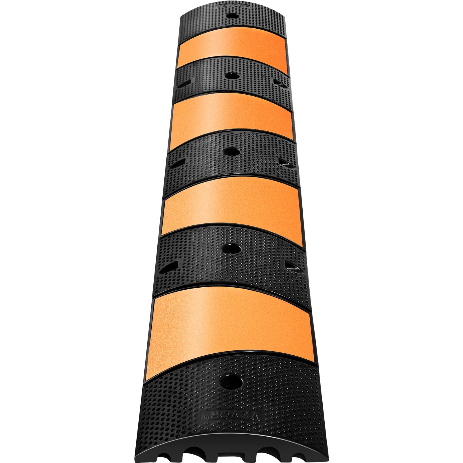 Rubber Speed Bump, 2 Pack 2 Channel Speed Bump Hump, 72.8" Long Modular Speed Bump Rated 22000 LBS Load Capacity, 72.8 x 12.2 x 2.2 Garage Speed Bump for Asphalt Concrete Gravel Driveway-6 FT