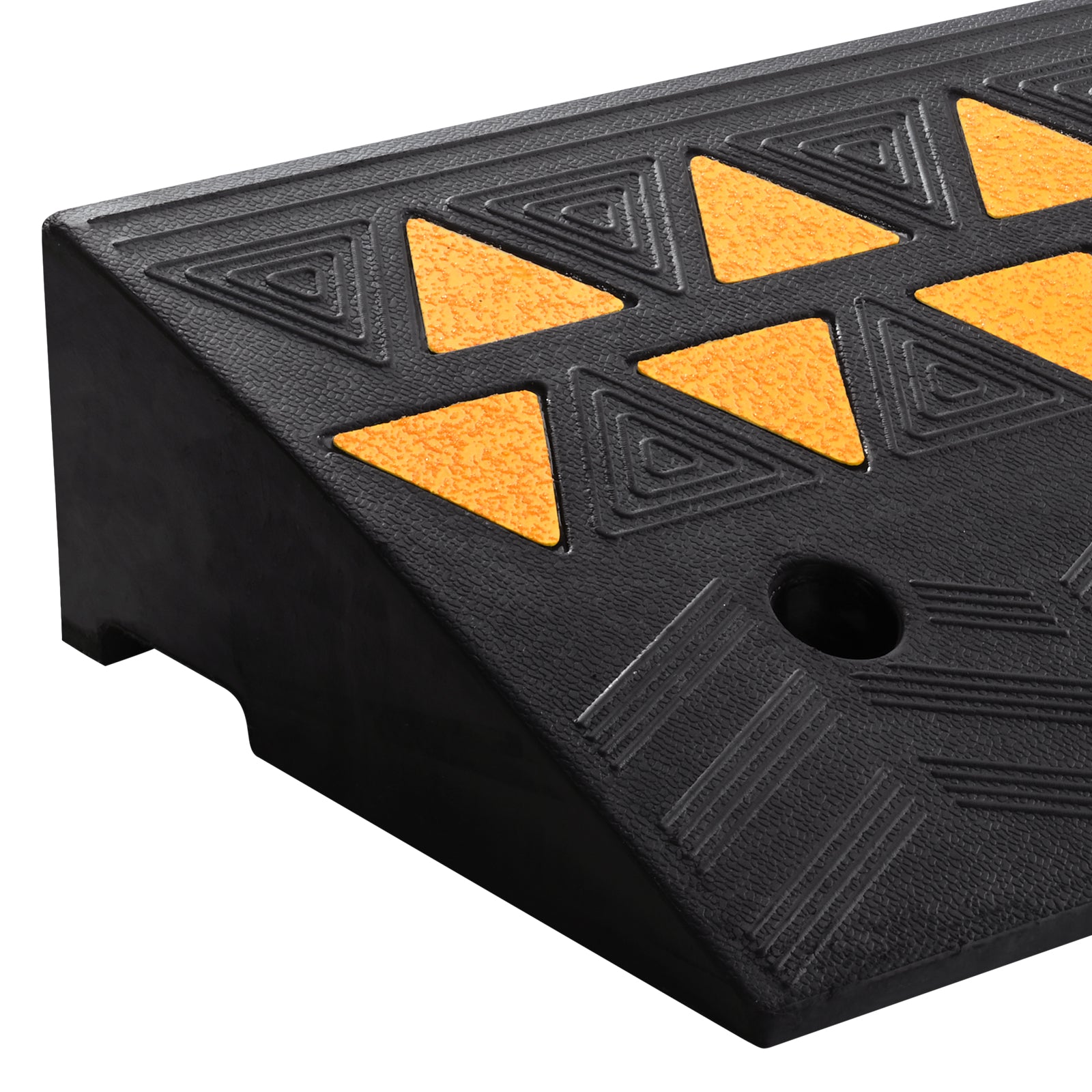 Rubber Curb Ramp 2 Pack, 5" Rise Height Heavy-Duty 33069 lbs/15 T Capacity Threshold Ramps, Driveway Ramps with Stable Grid Structure for Cars, Wheelchairs, Bikes, Motorcycles