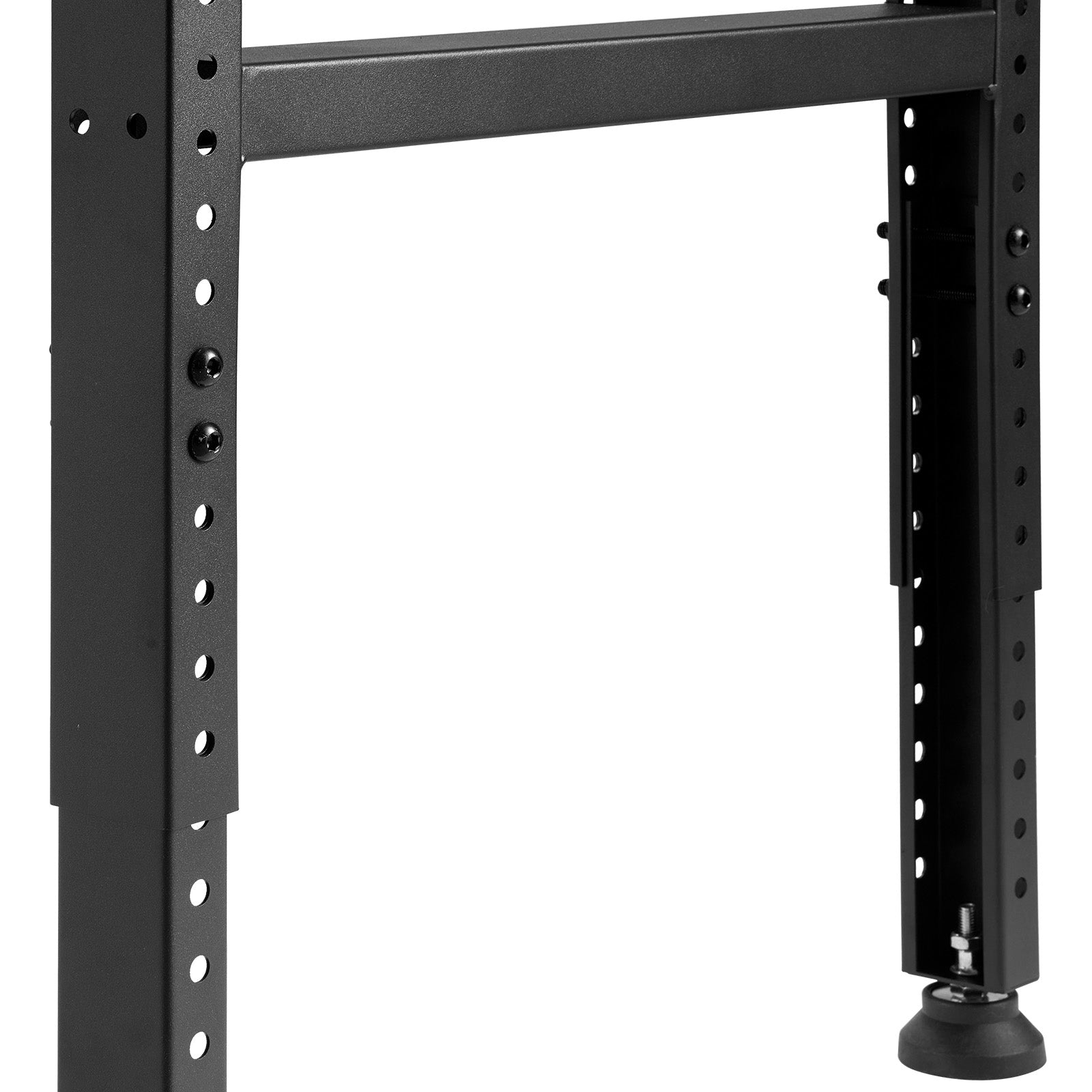 Workbench Adjustable Height, 61" x 20" Garage Table w/ 27.1" - 36" Heights & 2000 LBS Load Capacity, with Power Outlets & Hardwood Top & Metal Frame & Foot Pads, for Workshop Office Home