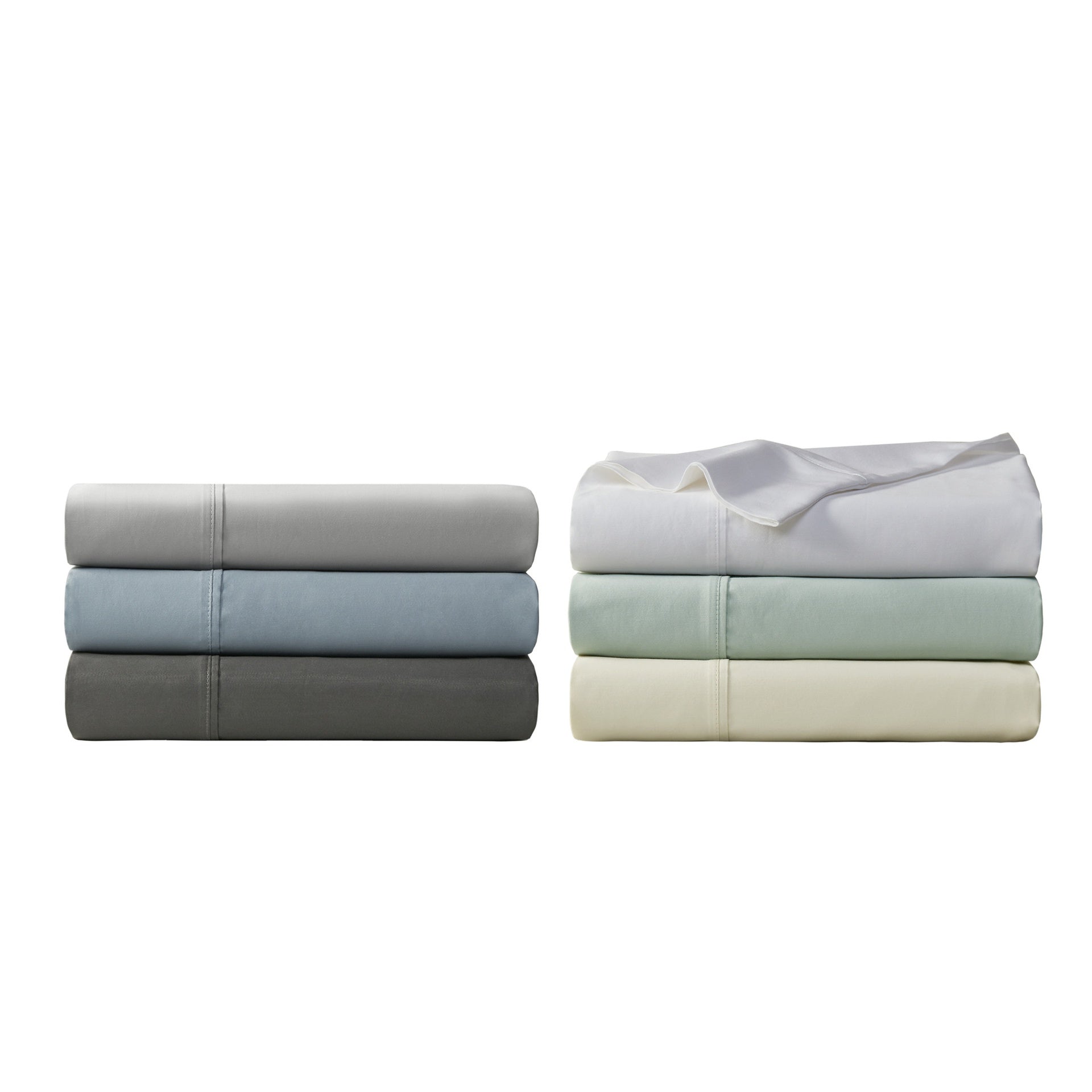 4-Piece Queen HeiQ Smart Temperature Cotton Blend Sheet Set, Blue