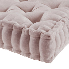 Poly Chenille Square Floor Pillow Cushion Blush 20x20"