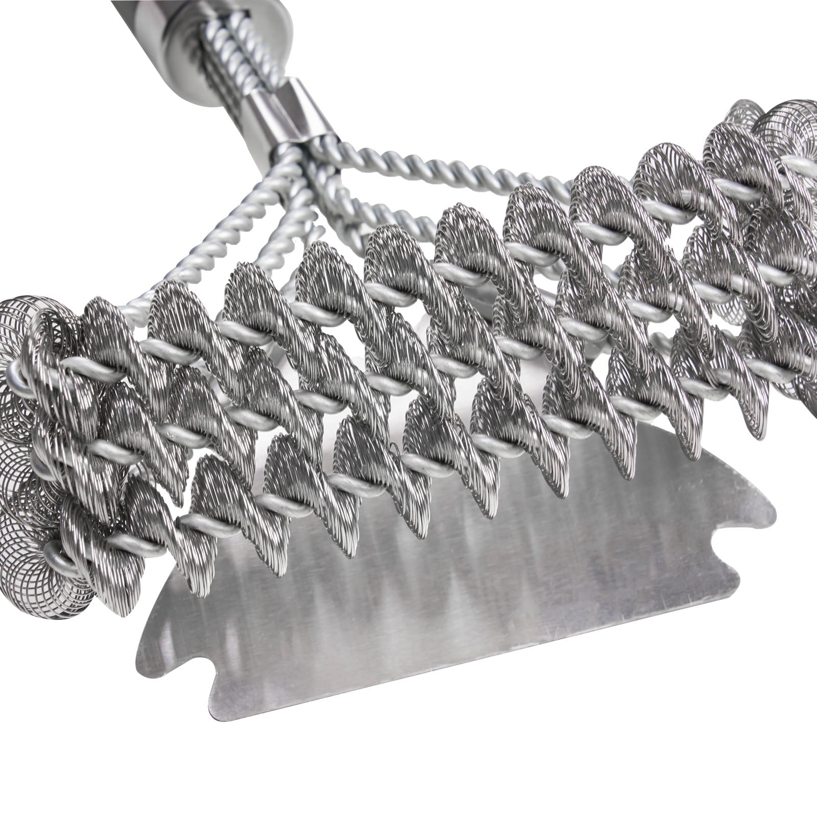 BBQ Grill Brush and Scraper Stainless Steel Bristle Free Grill Cleaner 17 in