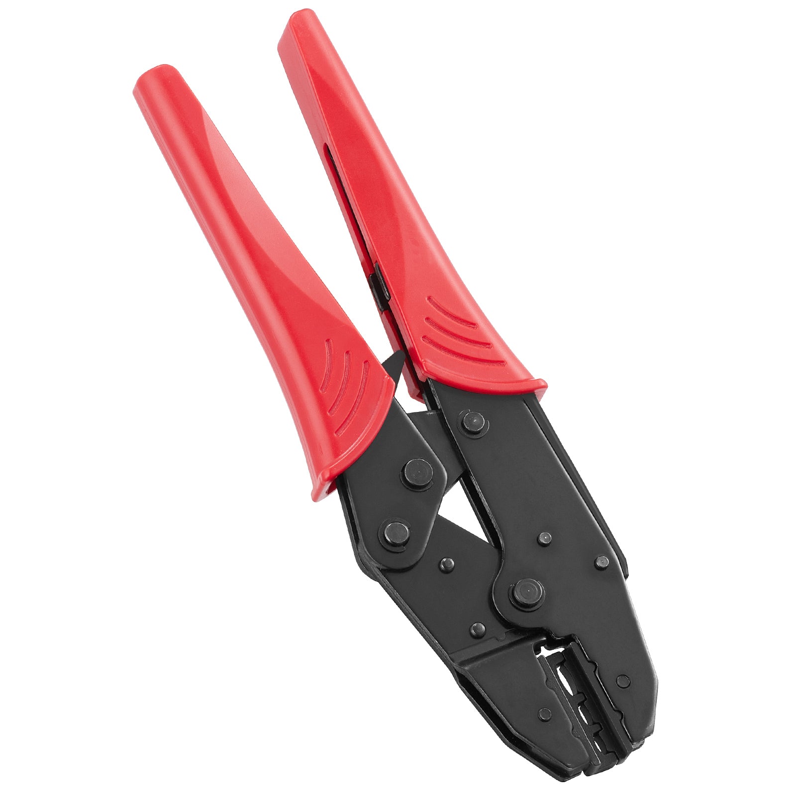 Ratcheting Crimping Tool Set For Insulated Electrical Connectors AWG22-10 with Wire Stripper and 210pcs Heat Shrink Tubes Labor-Saving Ratcheting Wire Crimp Pliers