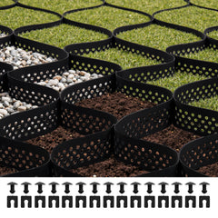 Ground Grid 3-Inch Depth Geocell Grid 24.93x9.52 FT / 7600x2900 mm for Gravel