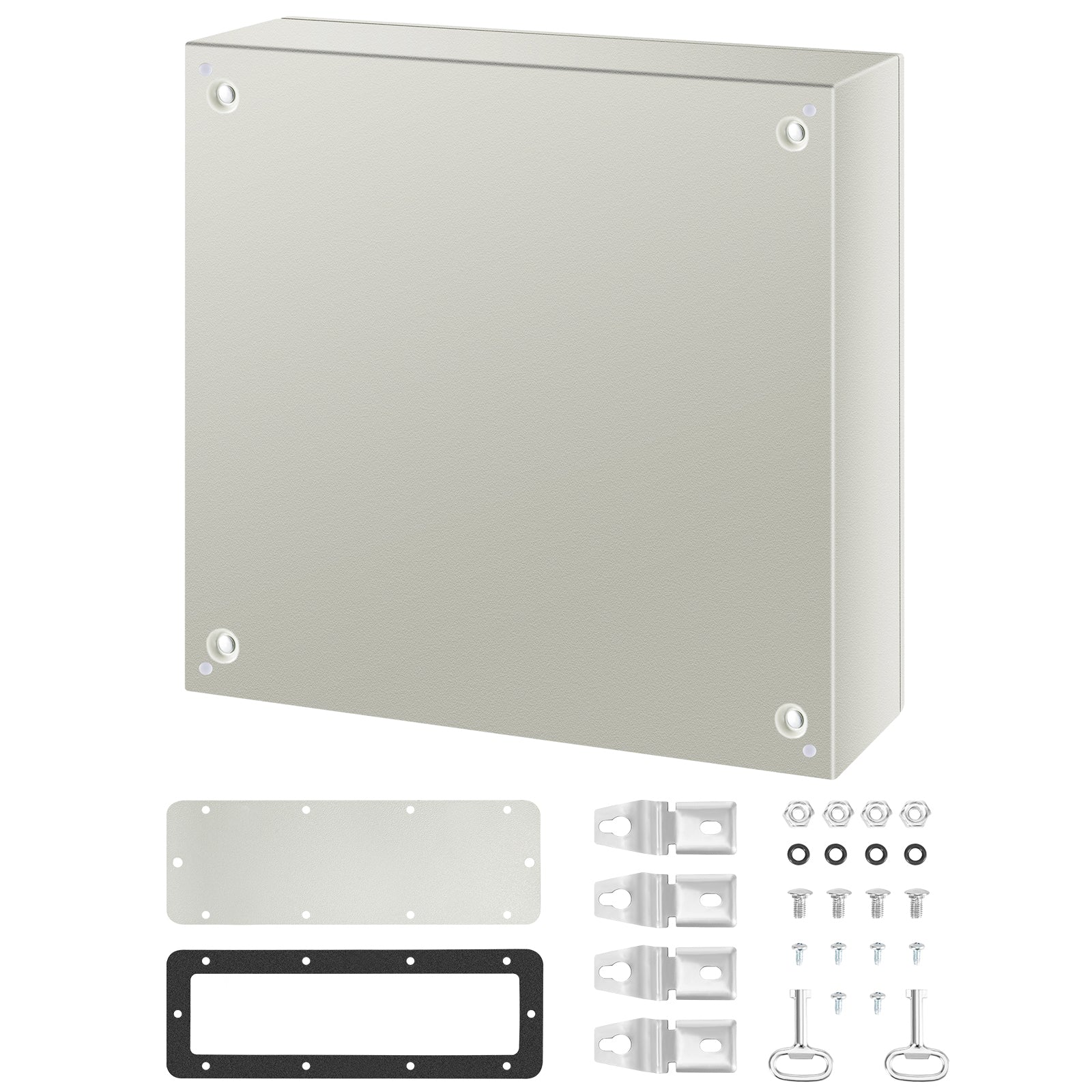 NEMA Steel Enclosure, 24 x 24 x 8'' NEMA 4X Steel Electrical Box, IP66 Waterproof & Dustproof, Outdoor/Indoor Electrical Junction Box, with Mounting Plate