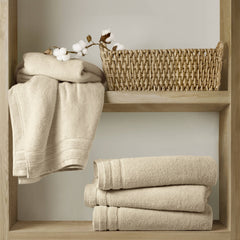 12-Piece Quick Dry 100% Cotton Towel Set, Beige
