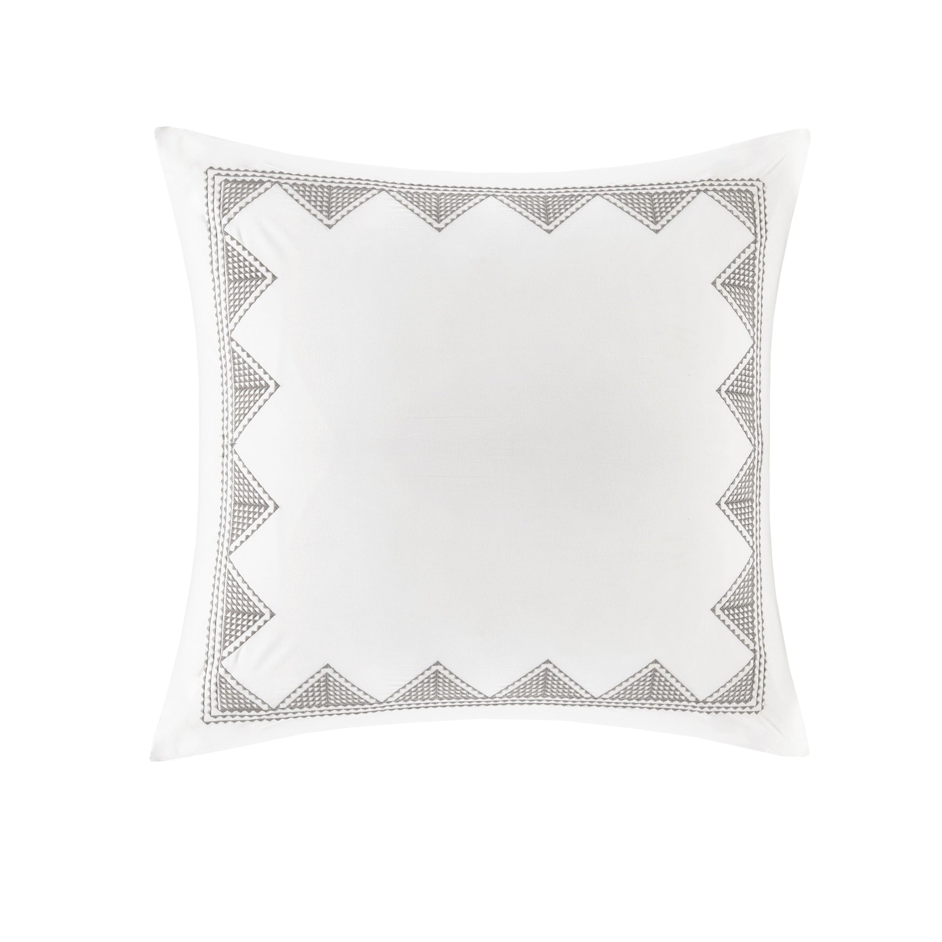 Cotton Embroidered Euro Sham White Euro Sham