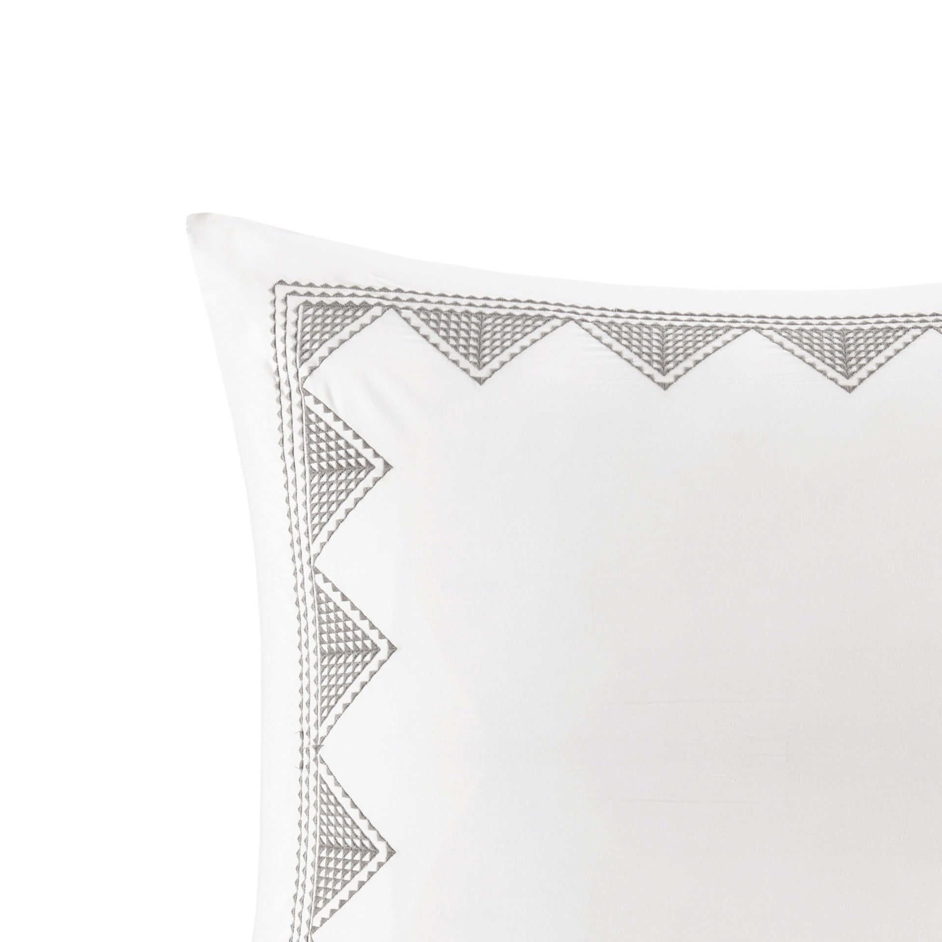 Cotton Embroidered Euro Sham White Euro Sham