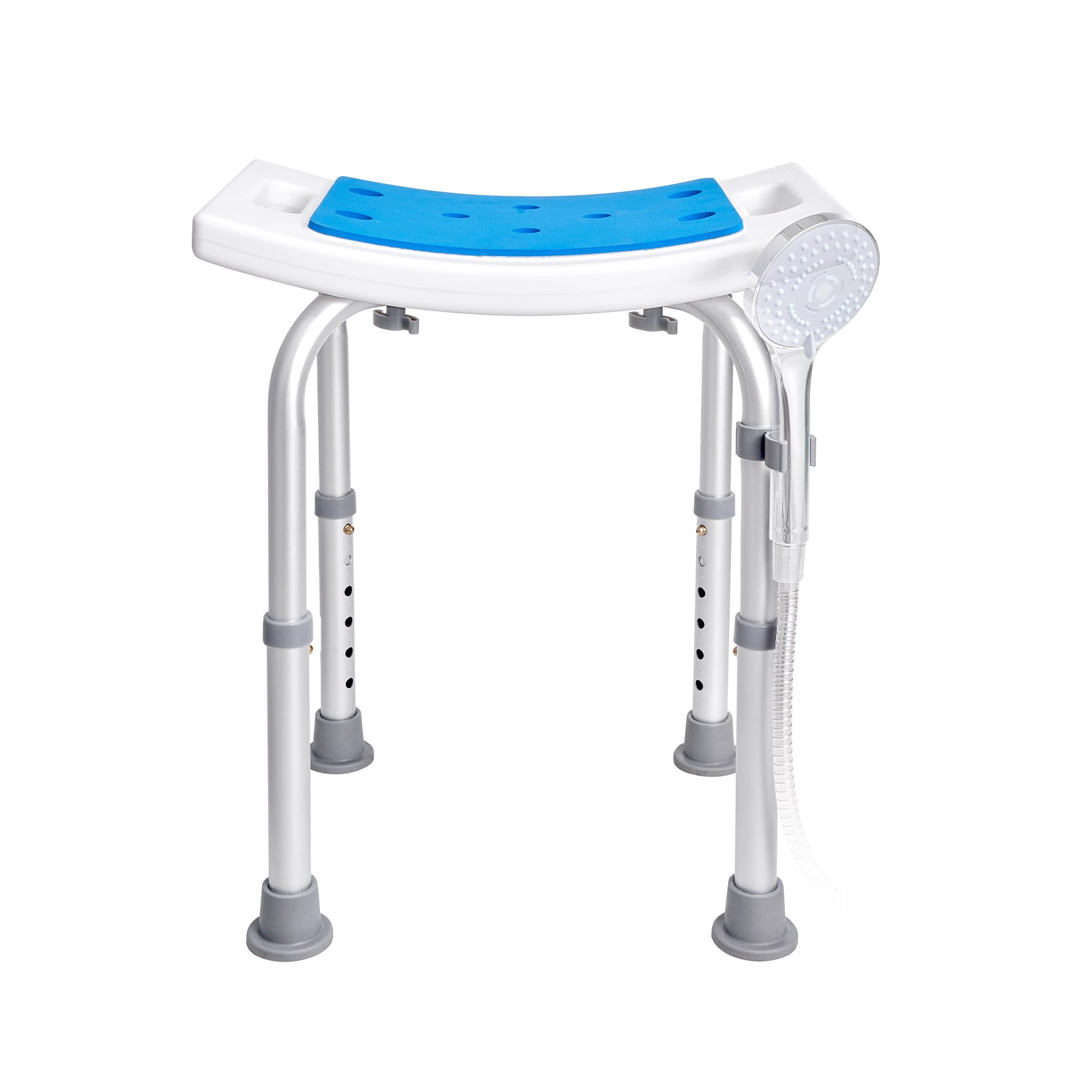 Shower Chair, Adjustable Height Shower Stool, Shower Seat for Inside Shower or Tub, Non-Slip Bench Bathtub Stool Seat for Elderly Disabled Handicap, 350 LBS Capacity