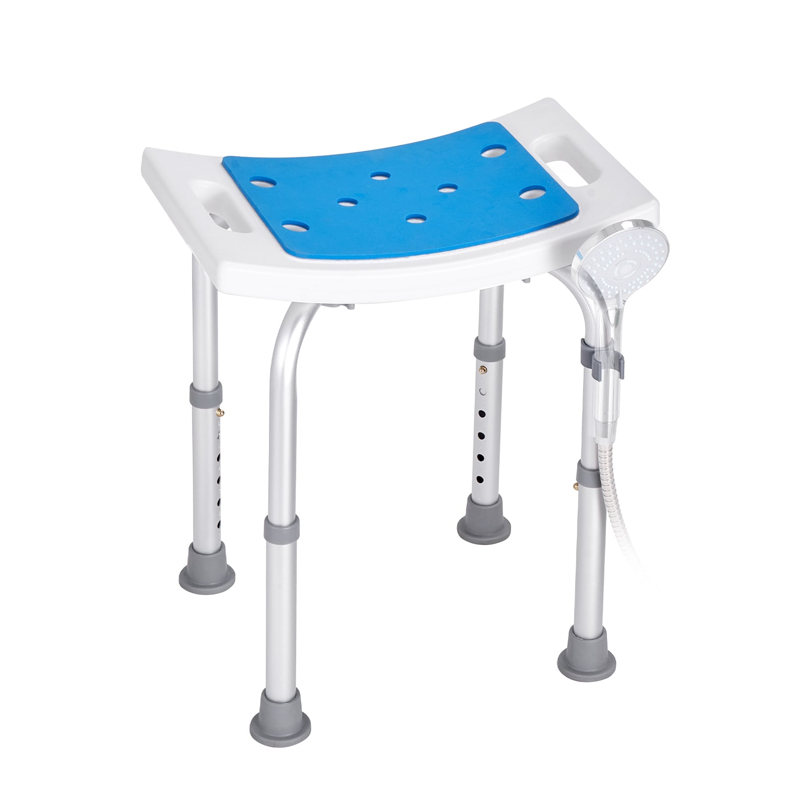 Shower Chair, Adjustable Height Shower Stool, Shower Seat for Inside Shower or Tub, Non-Slip Bench Bathtub Stool Seat for Elderly Disabled Handicap, 350 LBS Capacity