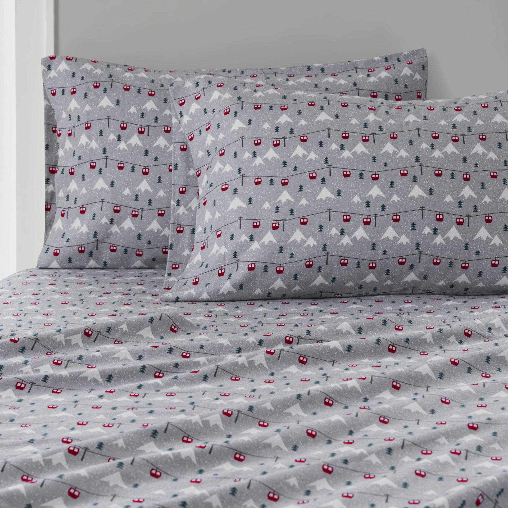 4 PCS Full Sheet Set Grey Ski Jump
