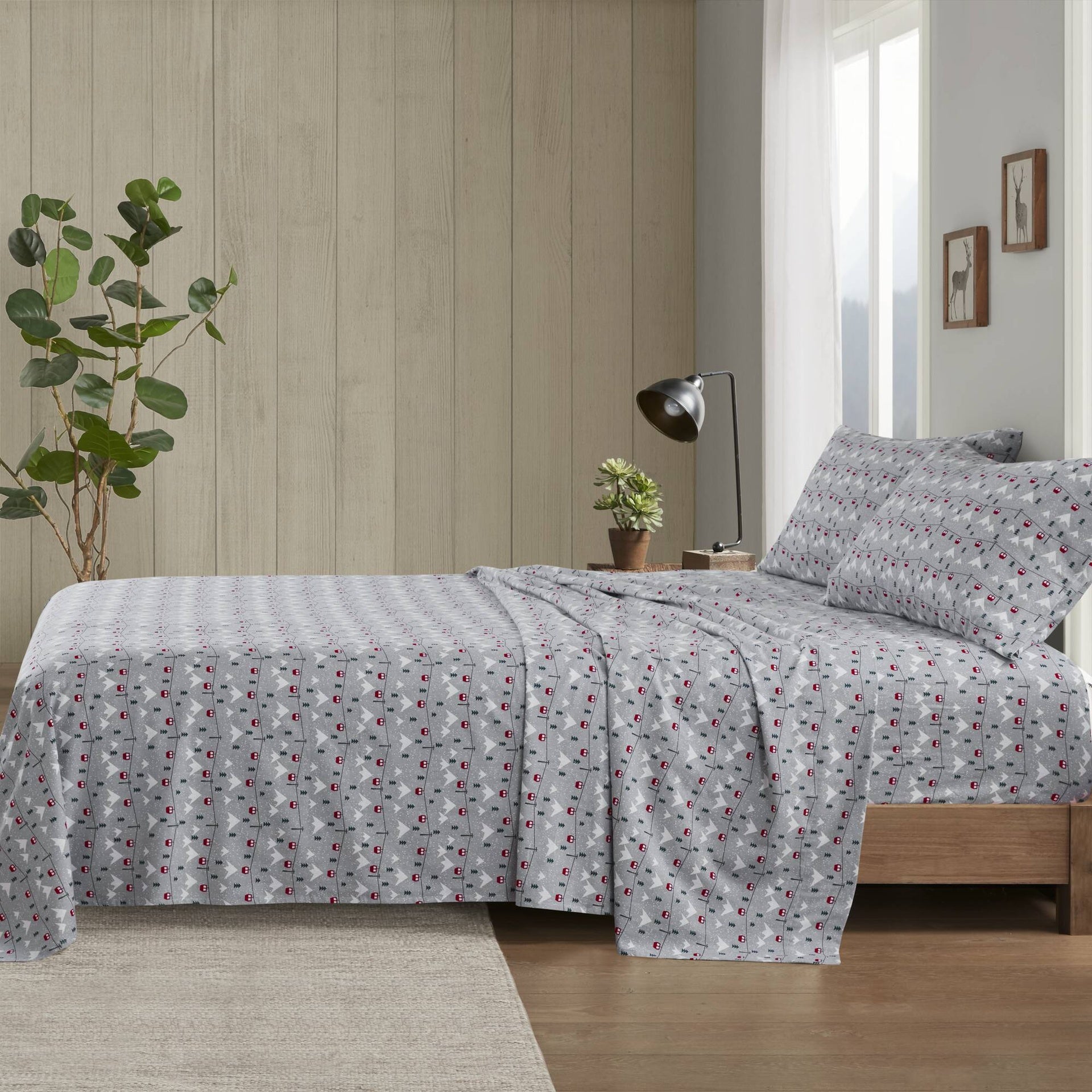 4 PCS Full Sheet Set Grey Ski Jump