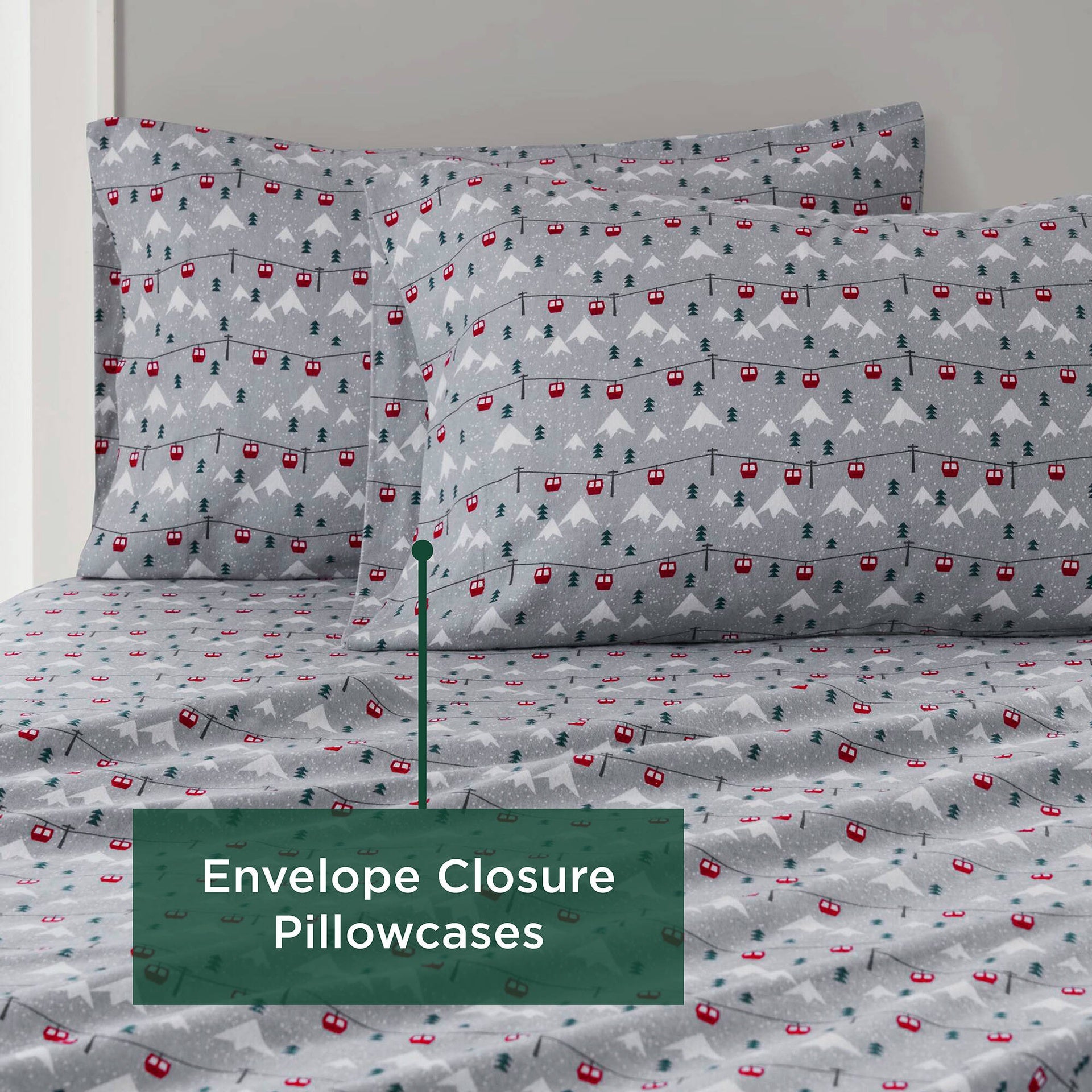4 PCS Full Sheet Set Grey Ski Jump