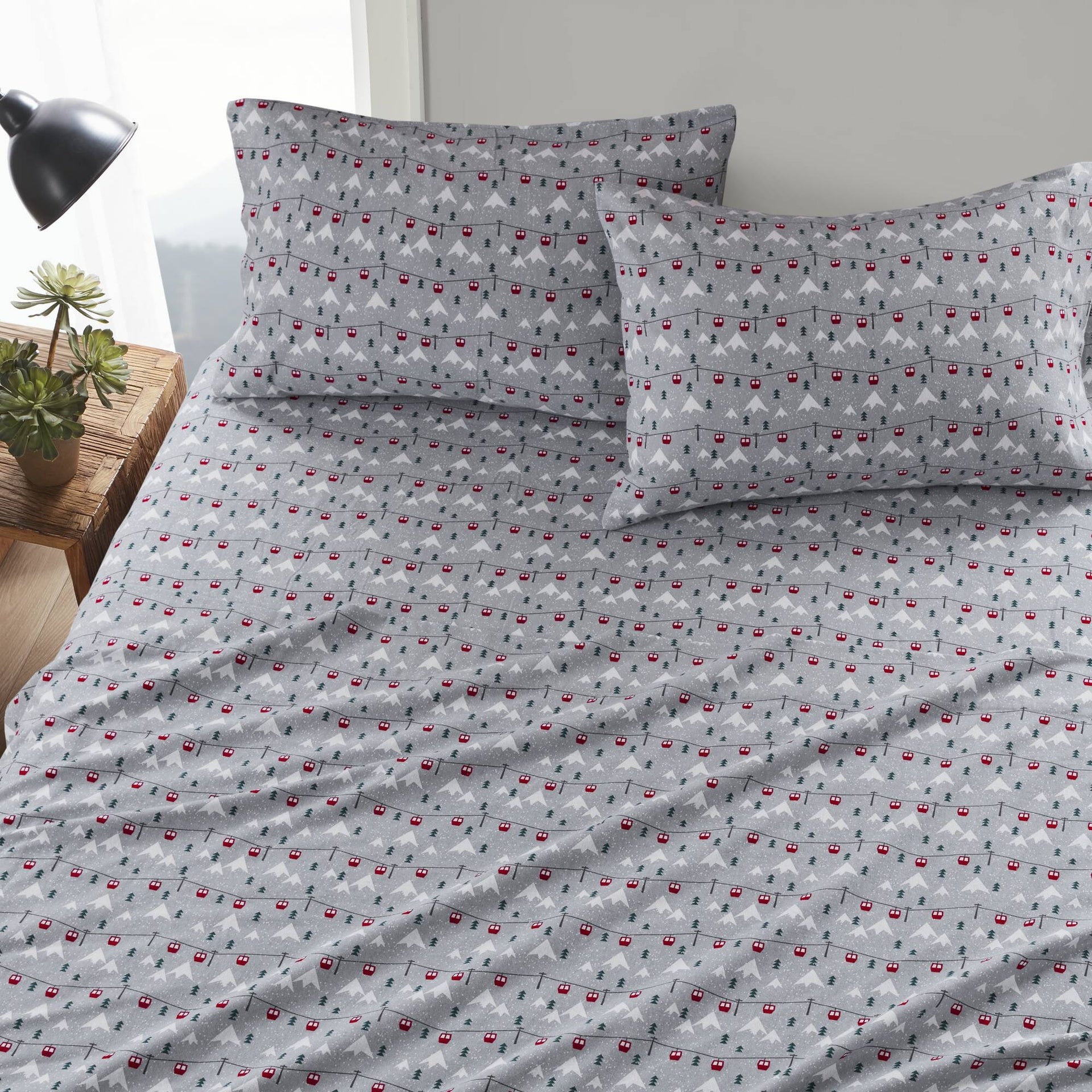 4 PCS Full Sheet Set Grey Ski Jump