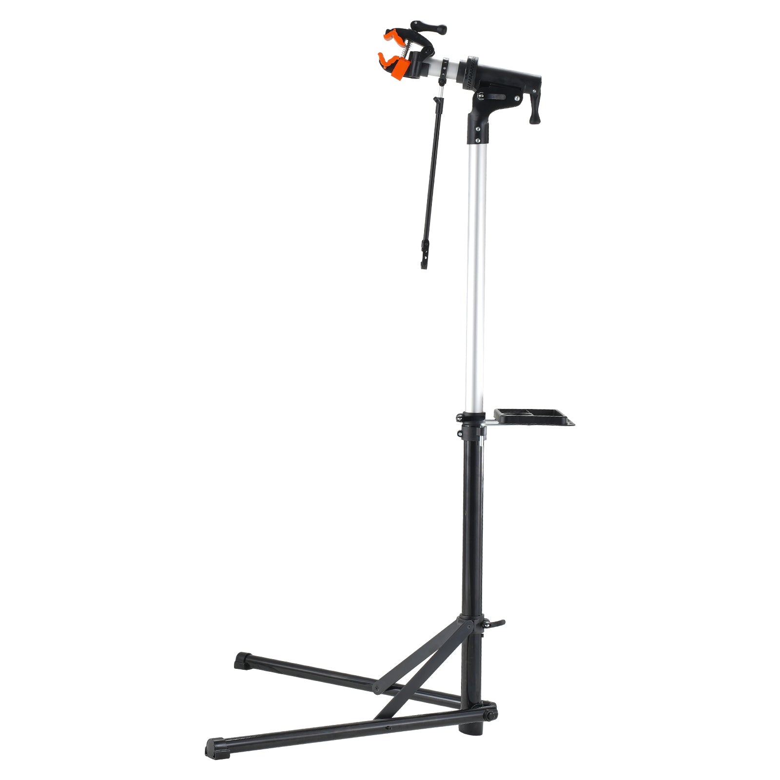 Bike Repair Stand, 66 lbs Heavy-duty Aluminum Bicycle Repair Stand, Adjustable Height Bike Maintenance Workstand with Magnetic Tool Tray Telescopic Arm, Foldable Bike Work Stand for Home, Shops