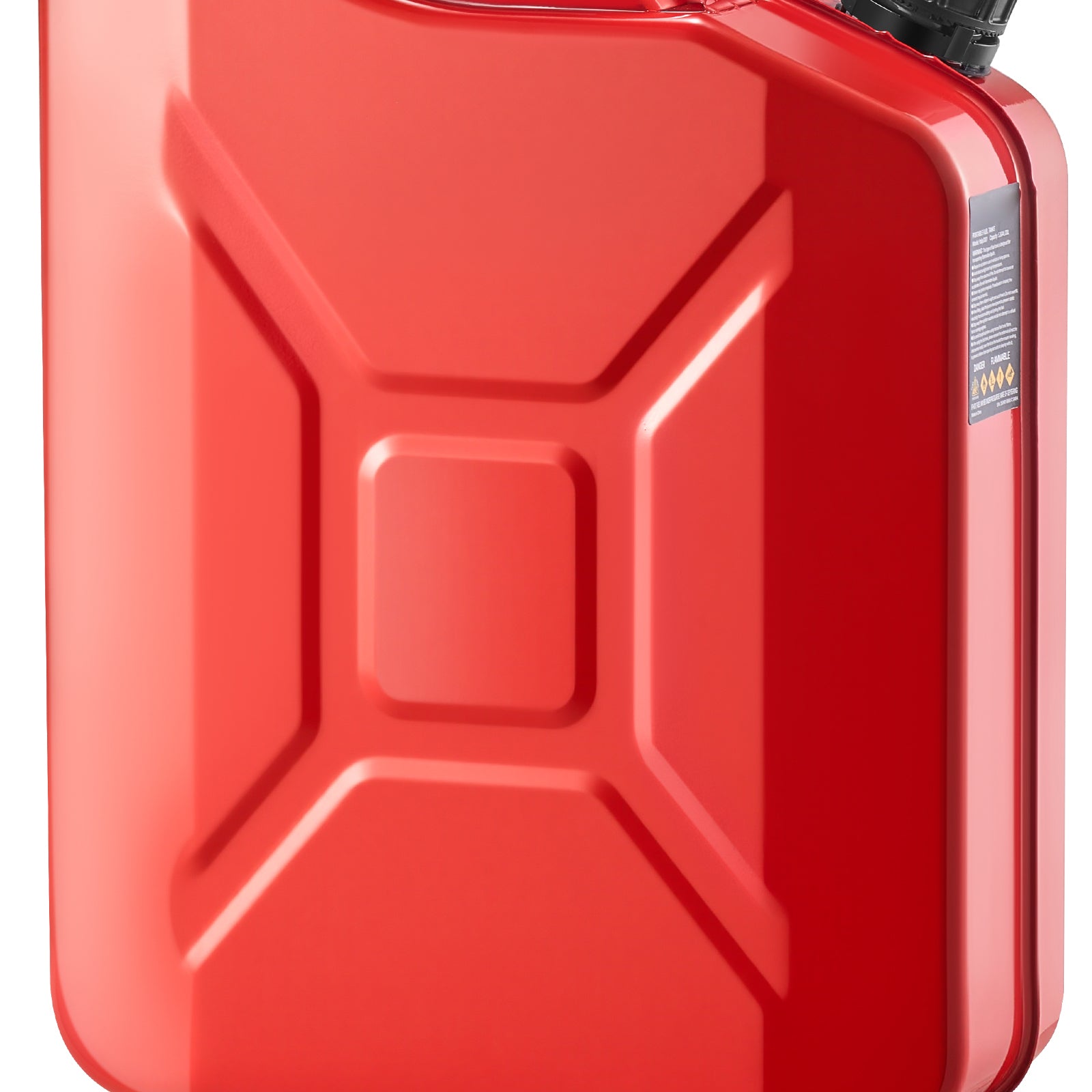 Metal Fuel Container, 5.3 Gallon, Fuel Jerry Can with Spout and Comfort Handle, 6 L/min Max Flow Rate, Leakproof & Corrosion-resistant Metal Gas Tank Most Cars Motorcycle ATV UTV, Red, 2 Packs