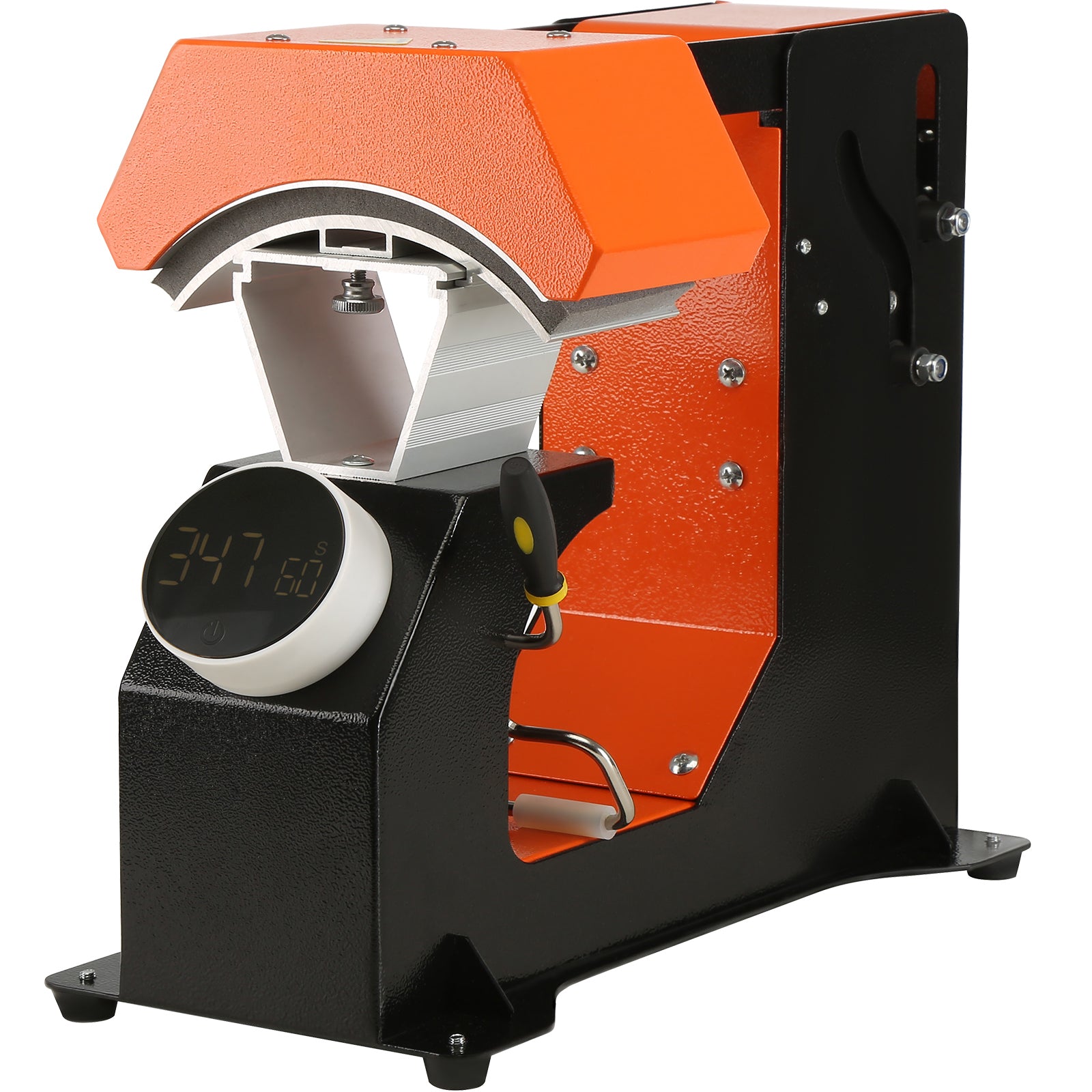 3-in-1 Auto Hat Heat Press with 3pcs Interchangeable Platens(6.6" x 2.7", 6.6" x 3.8", 6.1" x 3"), Automatic Release&Press Knob-Style Digital Control Panel, Heat Transfer Printing for Caps
