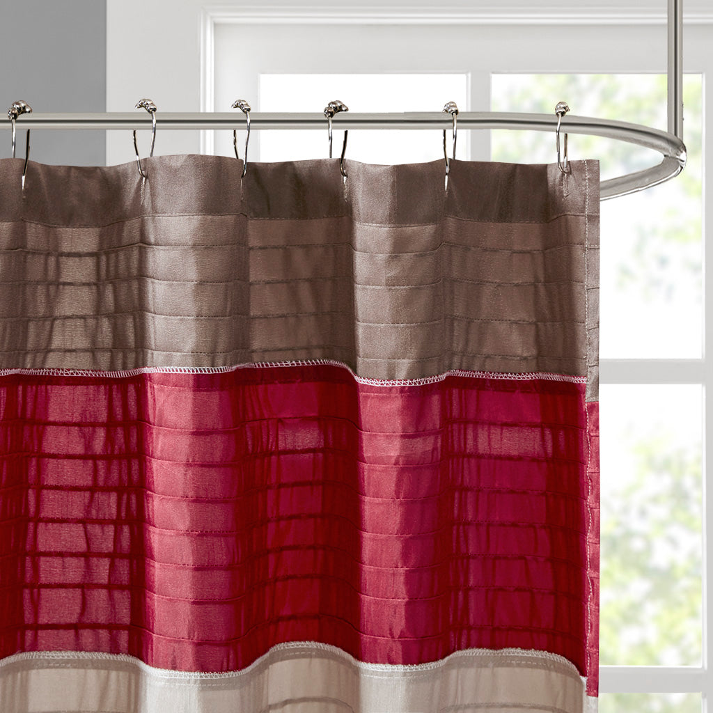 Faux Silk Shower Curtain