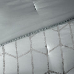 Full/Queen Metallic Printed Comforter Set