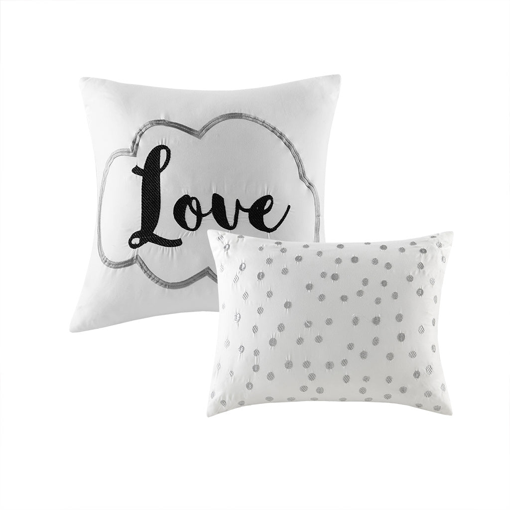 Full/Queen Metallic Printed Comforter Set
