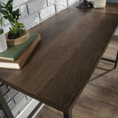 L-Shaped Desk with Rustic Style, Brown finish
