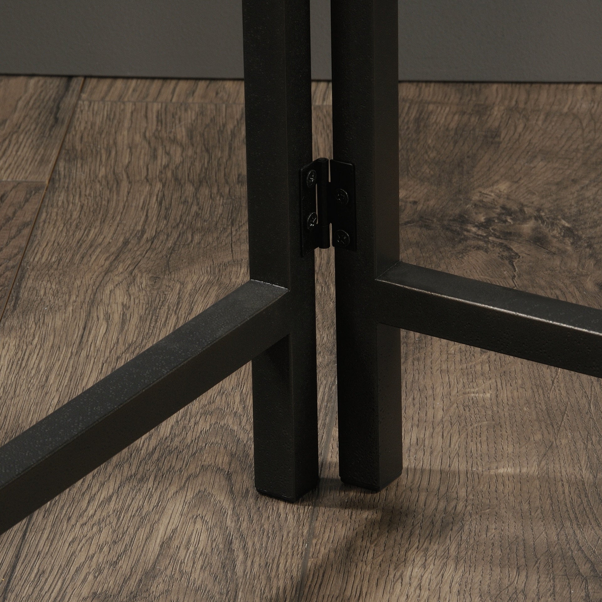 L-Shaped Desk with Rustic Style, Brown finish