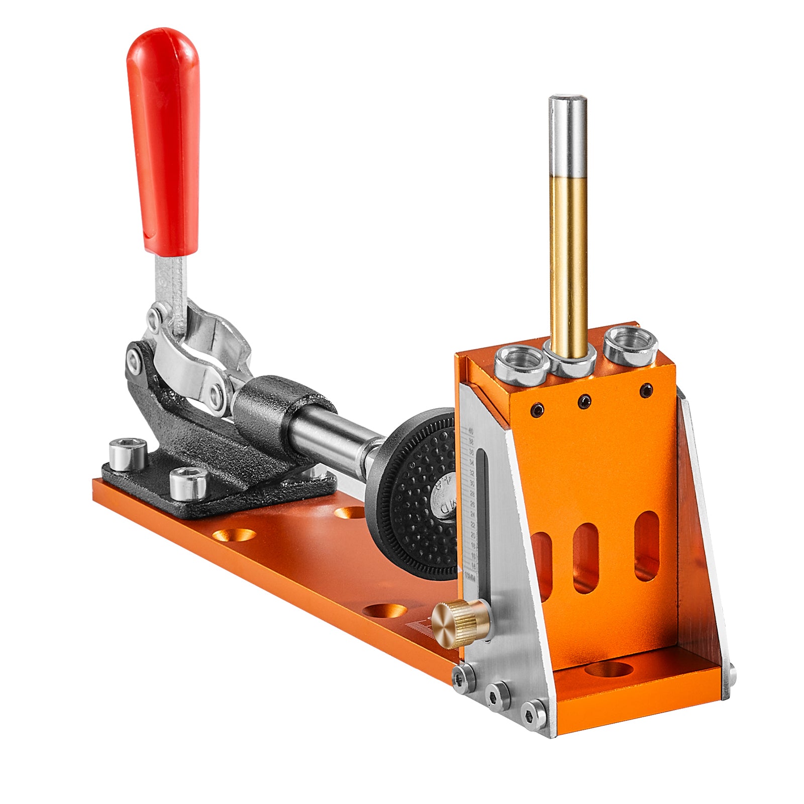 30 Pcs Pocket Hole Jig Kit, Adjustable & Easy to Use Pocket Hole Jig System with Step Drills, Drill Stop Rings, Wrenches, and Square Drive Bits, Dual Scale Marks for DIY Carpentry Projects