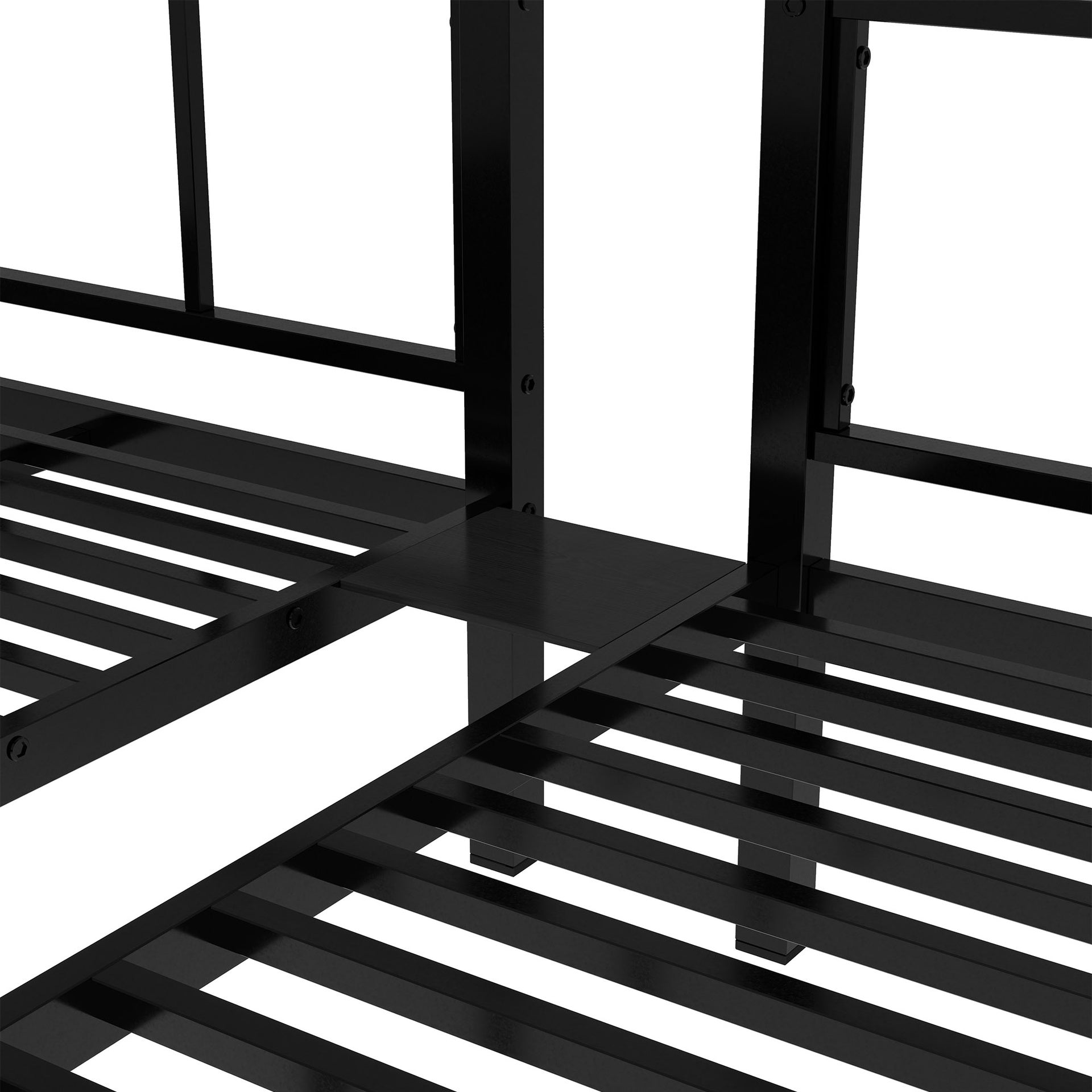 Twin over Twin & Twin Bunk Beds for 3, Twin XL over Twin & Twin Bunk Bed Metal Triple Bunk Bed, Black