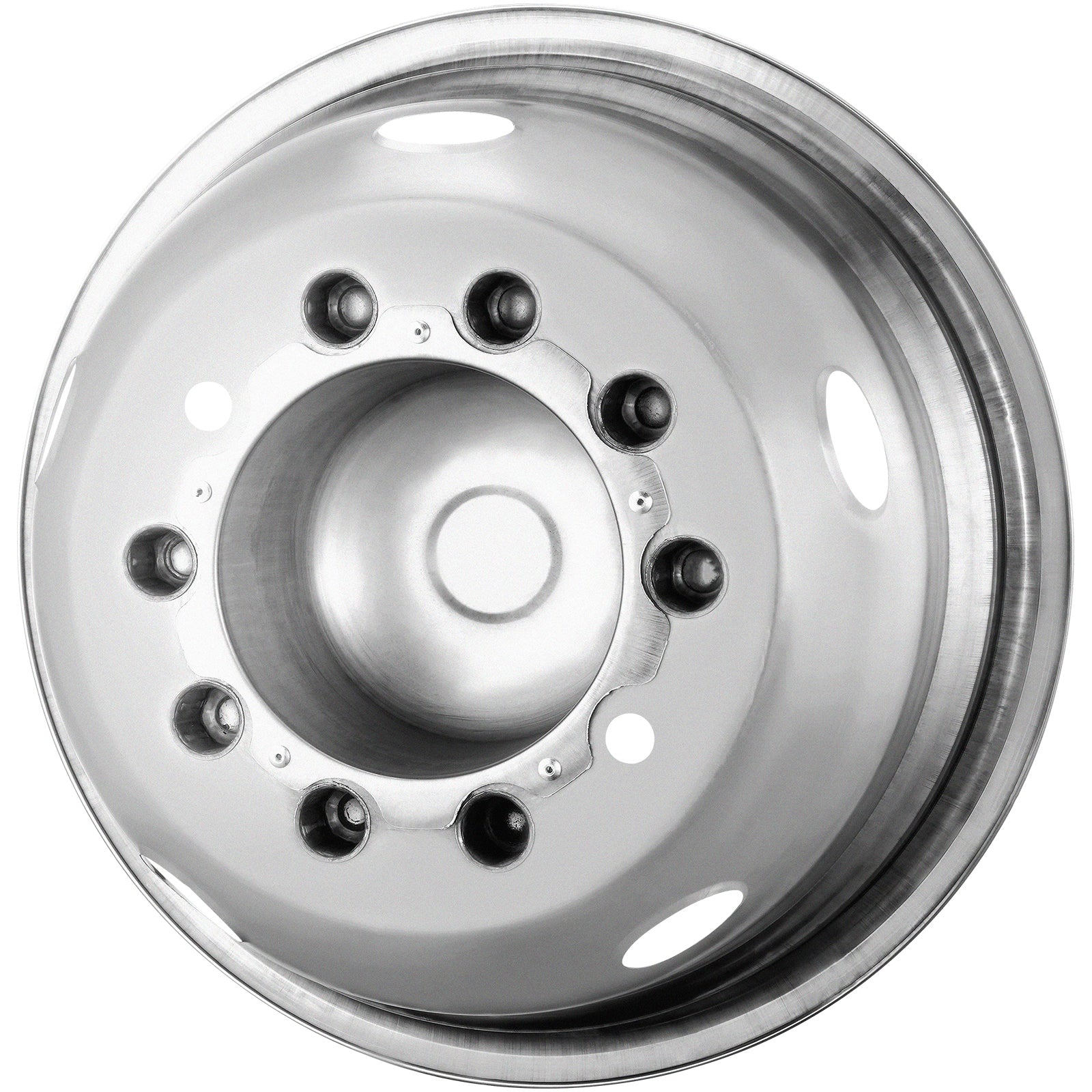 19.5-inch 10 Lug Wheel Simulators, 304 Stainless Steel Wheel Simulator Kit with Mirror Polished Finish, 2 Front and 2 Rear Wheel Covers Fit for For Ford F450/F550 (2005-2020), 4 pcs