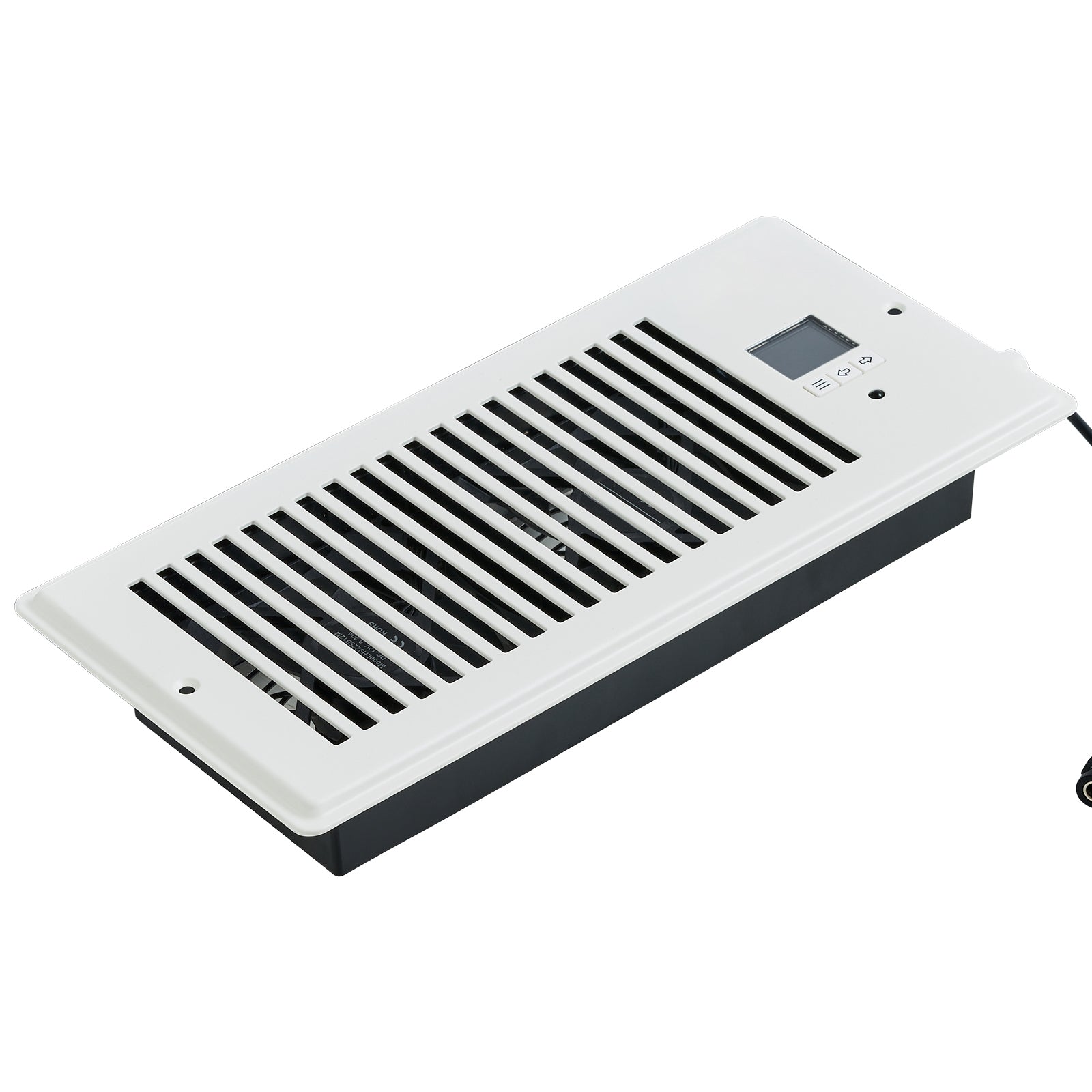 Quiet Vent Booster Fan, Fits 4-Inch by 10-Inch Vent Openings, with Remote Control and Thermostat Control, Adjustable Speed for Heating and Cooling Smart Ventilation Systems, White