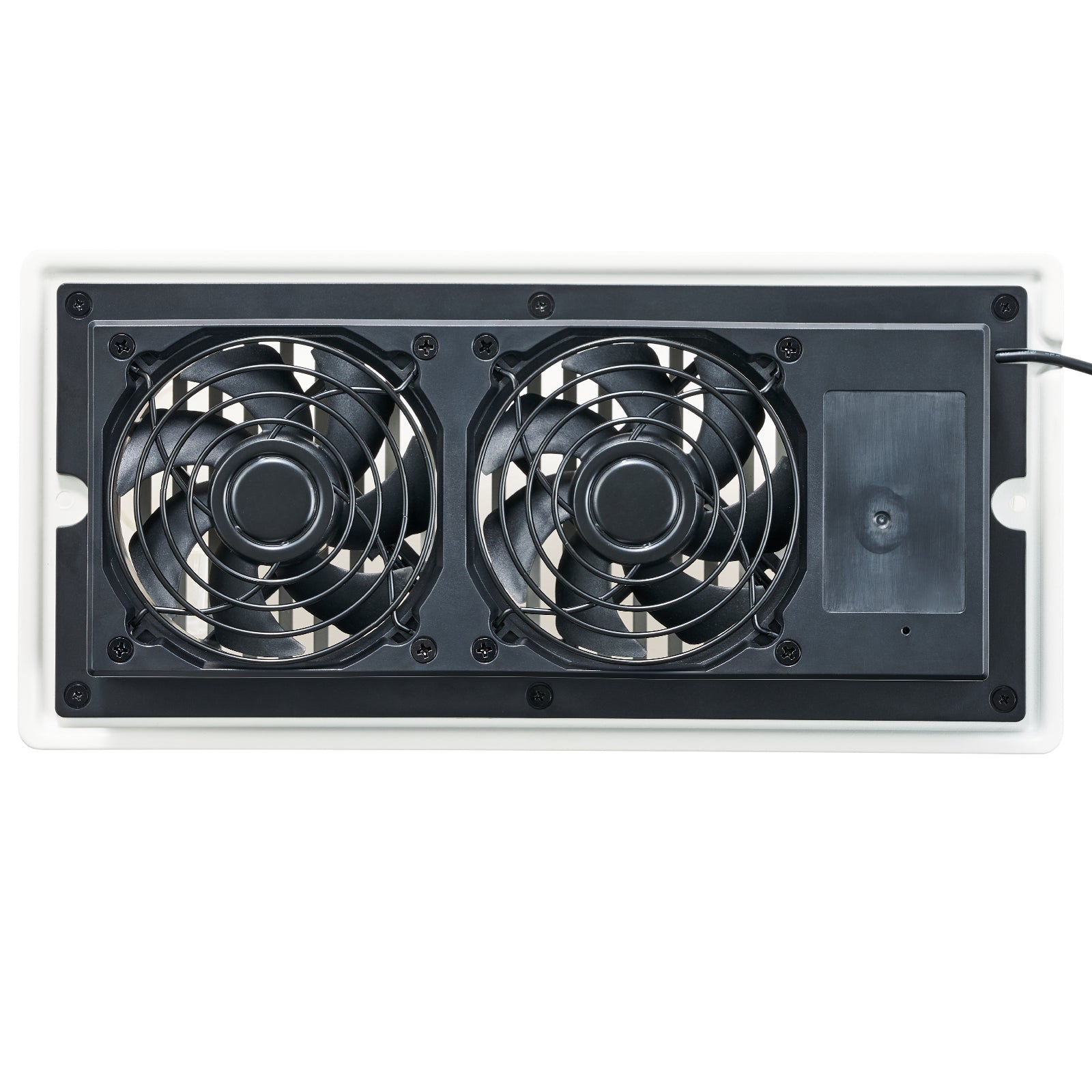Quiet Vent Booster Fan, Fits 4-Inch by 10-Inch Vent Openings, with Remote Control and Thermostat Control, Adjustable Speed for Heating and Cooling Smart Ventilation Systems, White