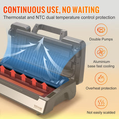 Vacuum Sealer Machine, 90Kpa 130W Powerful Dual Pump and Dual Sealing, Dry and Moist Food Storage, Automatic and Manual Air Sealing System with Built-in Cutter, with Seal Bag and External Hose