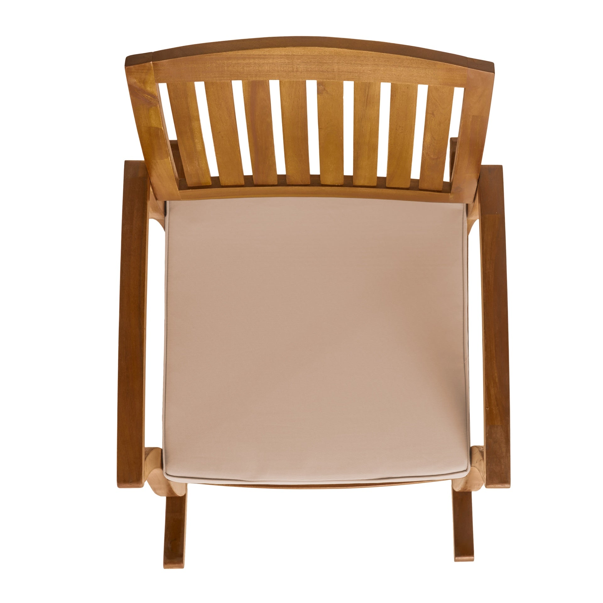 Acacia Wood Patio Outdoor Rocking Chair with cushions for Garden, Lawn, Backyard, Pool,