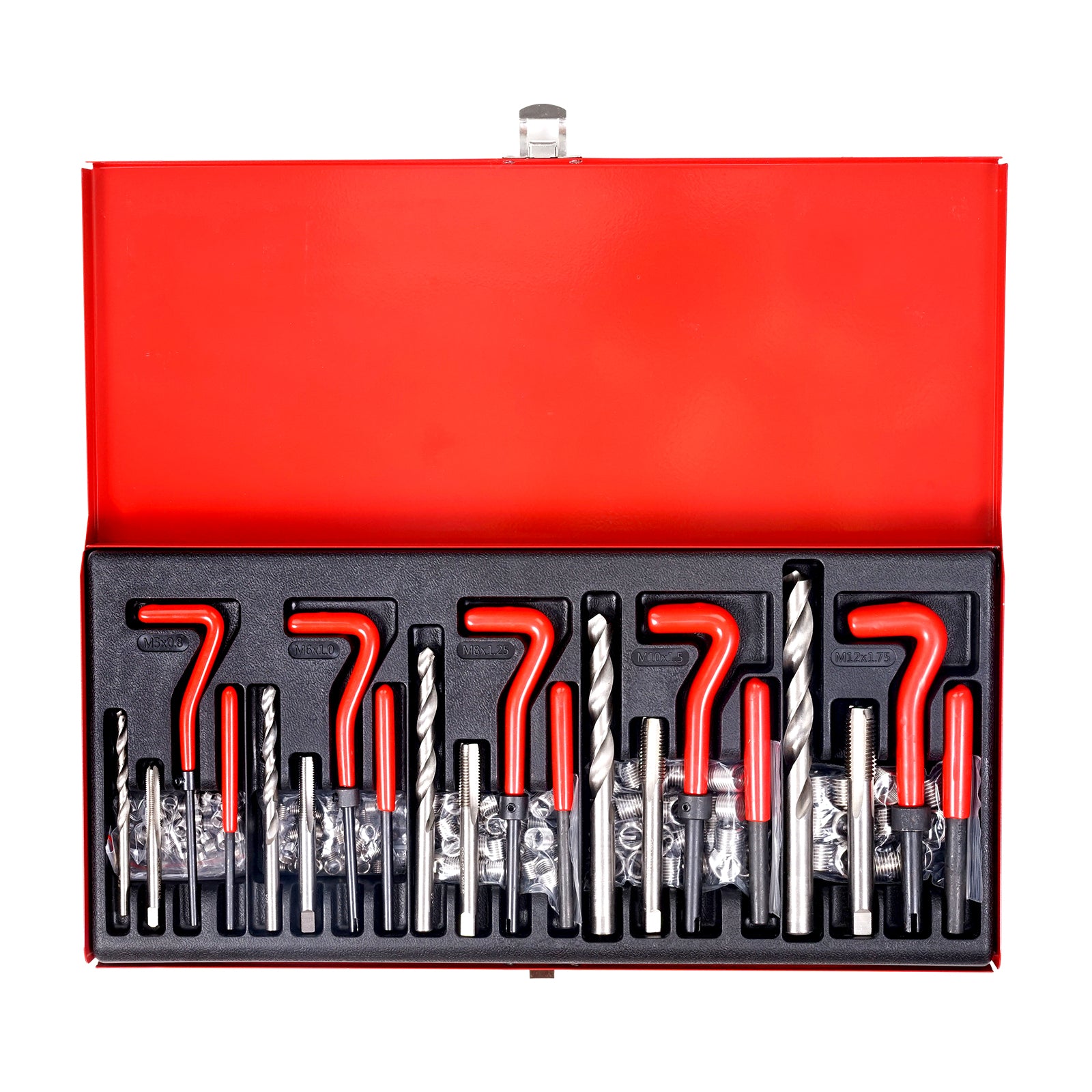 166 PCS Helicoil Thread Repair Kit Metric Rethread Tool M5 M6 M8 M10 M12